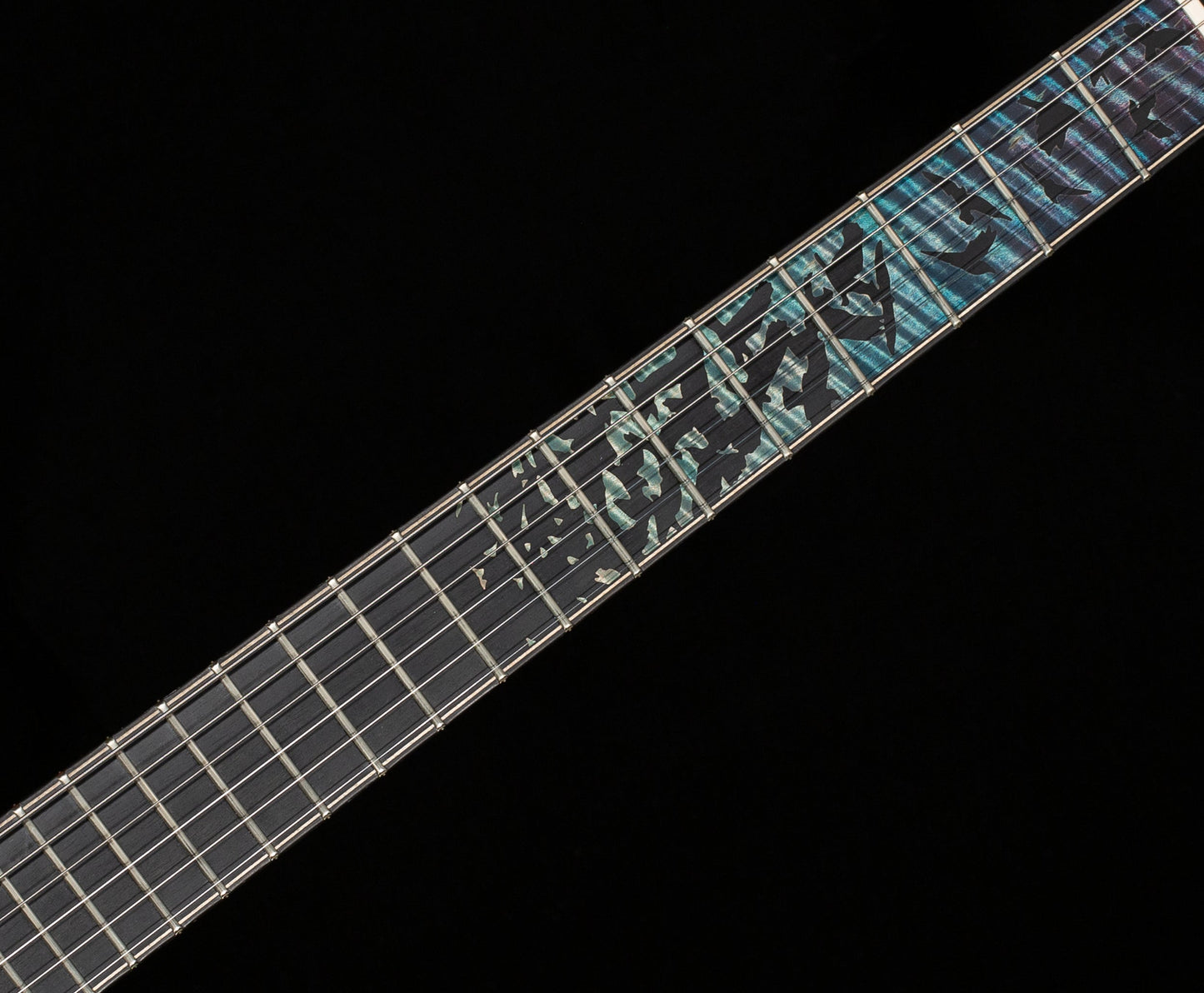 PRS Private Stock 10800 Hollowbody II Piezo Birds of a Feather Aqua Violet Glow (319)