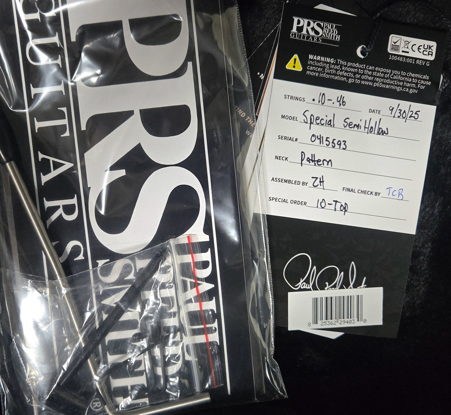 PRS Special Semi-Hollow Tiger Eye 10 Top (593)