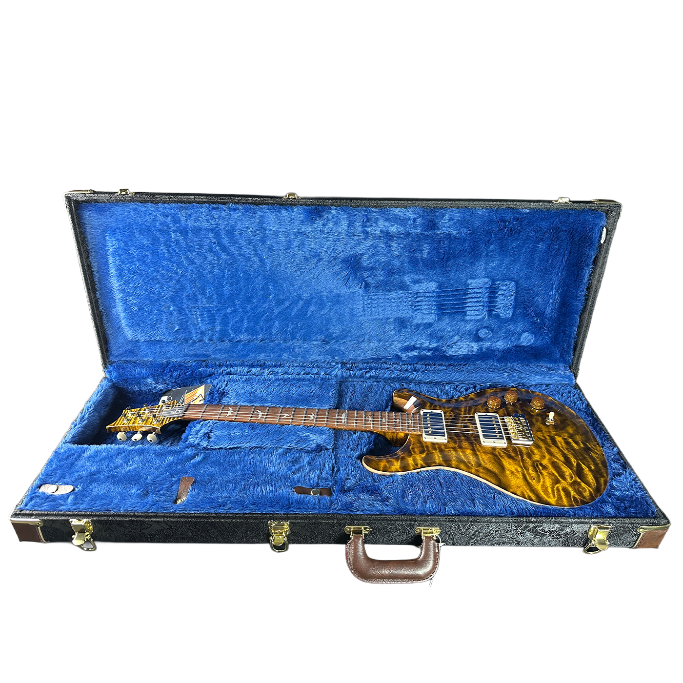 PRS Wood Library DGT Quilt 10 Top Yellow Tiger w/case 0408151