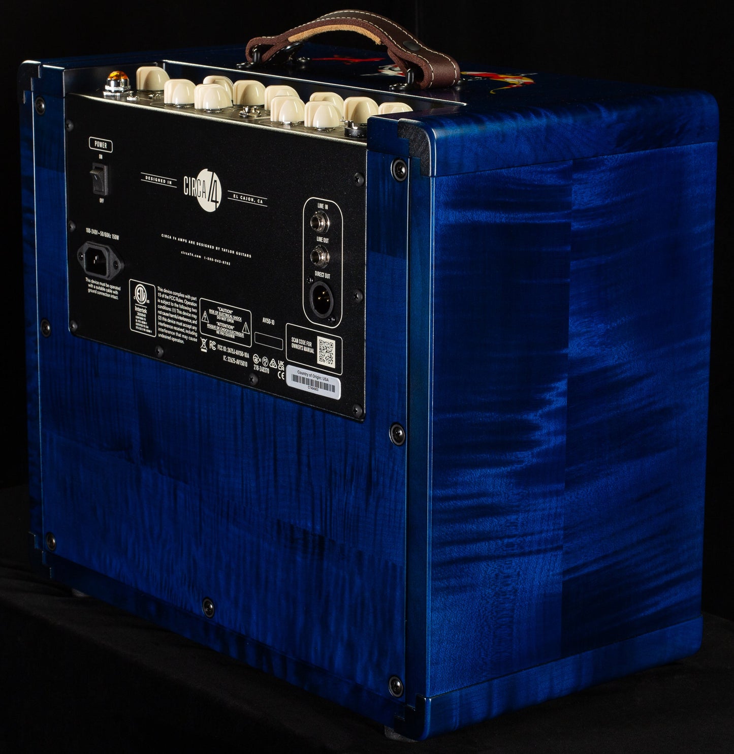 Taylor 2025 Custom #41 Koi C17e Acoustic-electric Guitar & Circa 74 Koi Amp Bundle, Living Jewel Blue (074)
