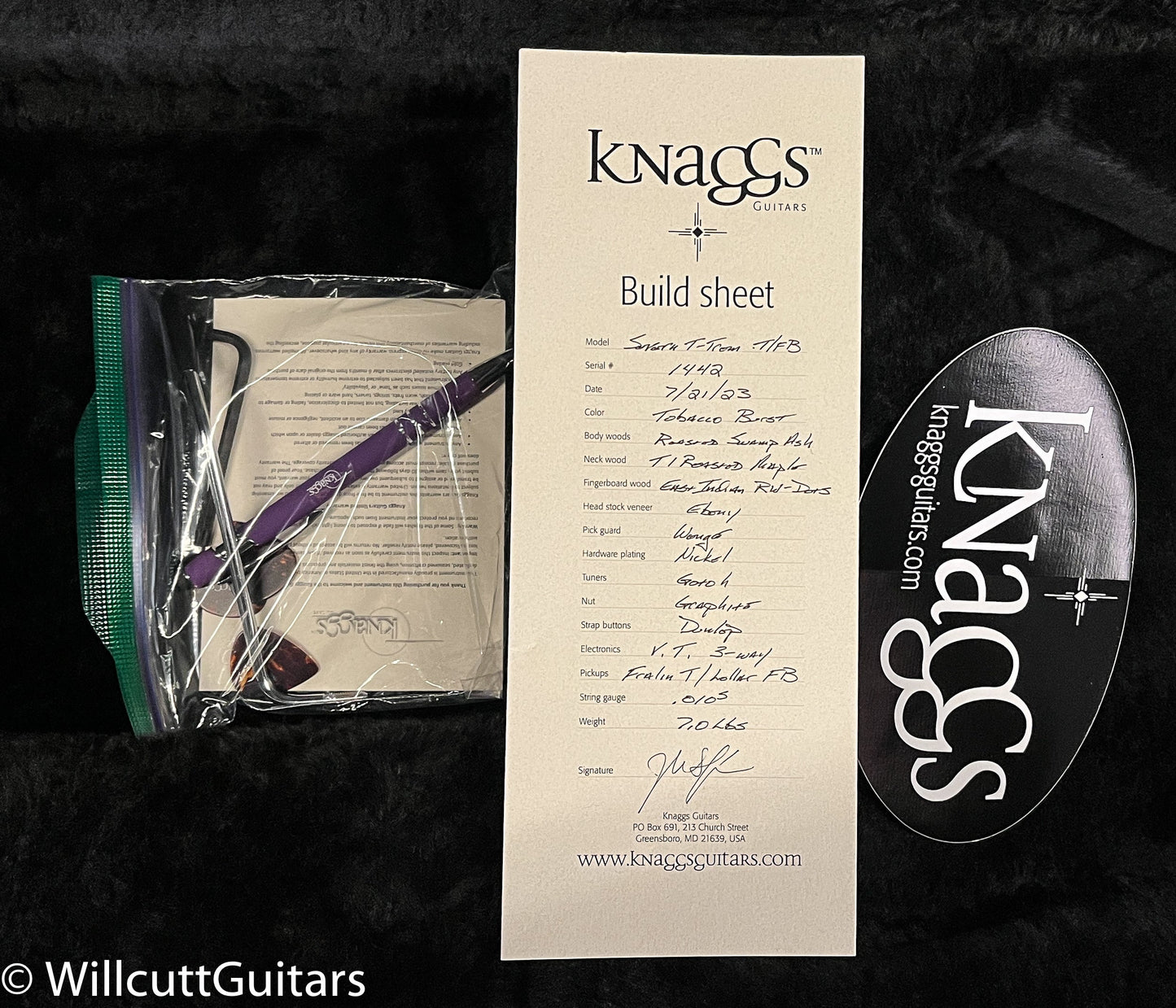 Knaggs Chesapeake Severn T/FB Roasted Ash, Roasted Maple Tobacco Burst (442)