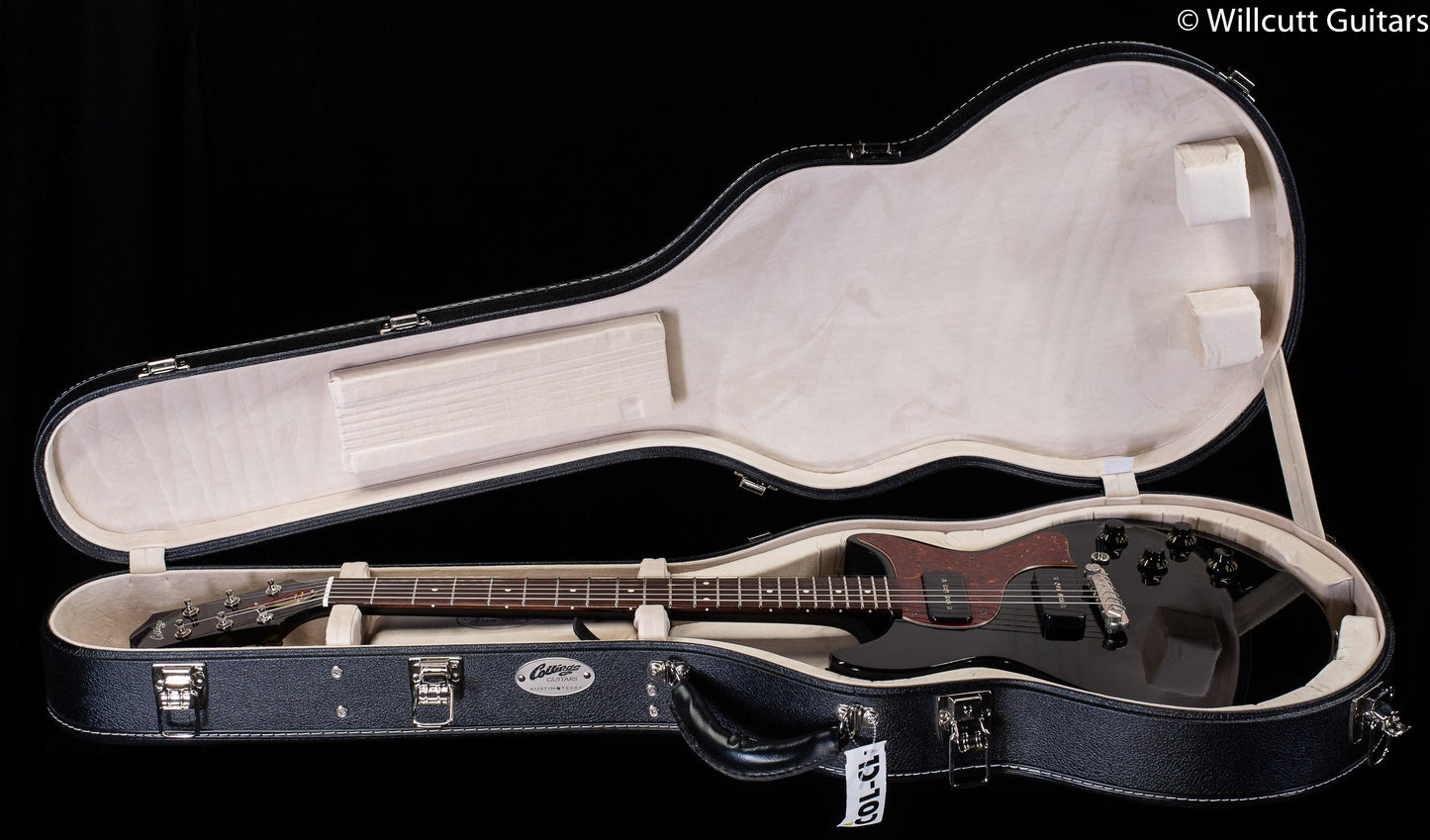 Collings 290 DC Jet Black Aged Throbaks