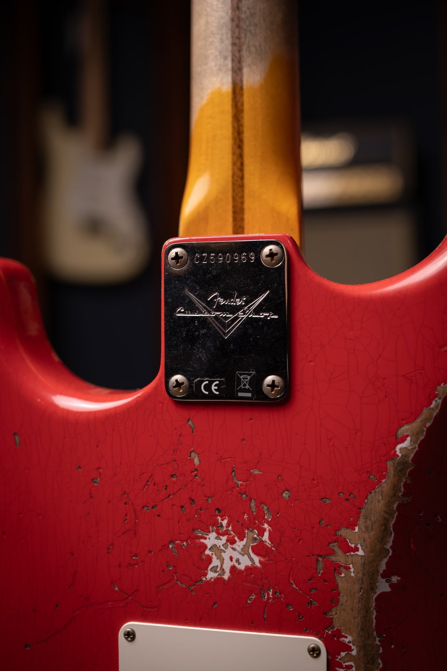 Fender Custom Shop 1957 Stratocaster® Heavy Relic®, 1-Piece Rift Sawn Maple Neck Fingerboard Electric Guitar - Aged Fiesta Red