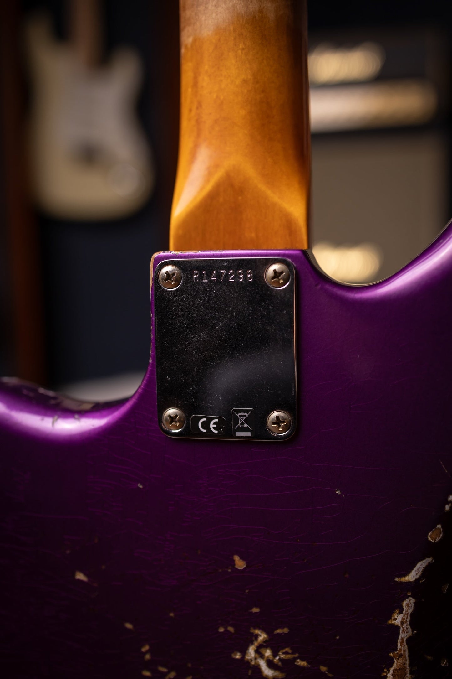 Fender Custom Shop 1965 Jaguar Heavy Relic Electric Guitar - Faded Purple Metallic