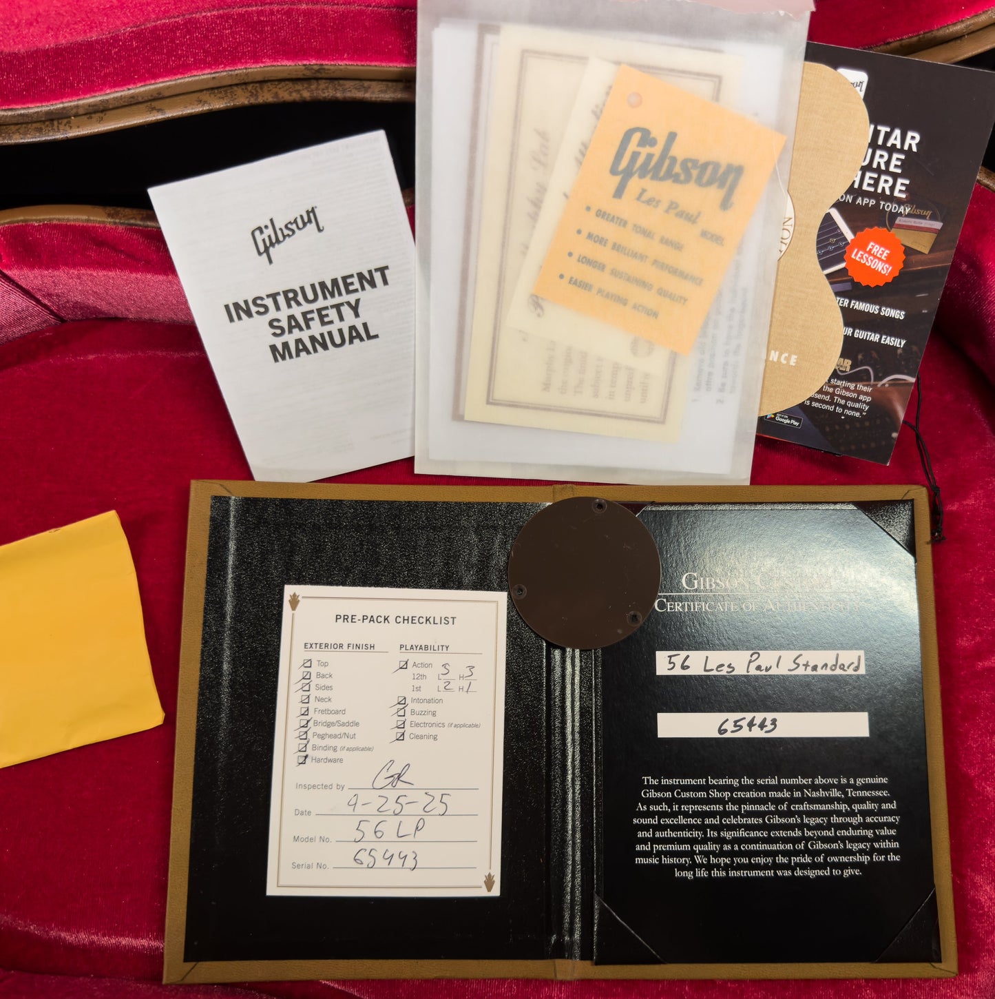 Gibson Custom Shop Willcutt Exclusive 1956 Les Paul Standard V3 Neck Goldtop Lightweight VOS M2M (443)