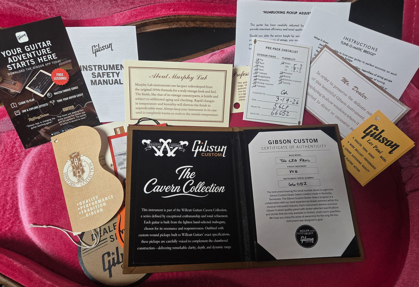 Gibson Custom Shop Willcutt Cavern Collection 1956 Les Paul Standard VOS Goldtop Chambered (052)