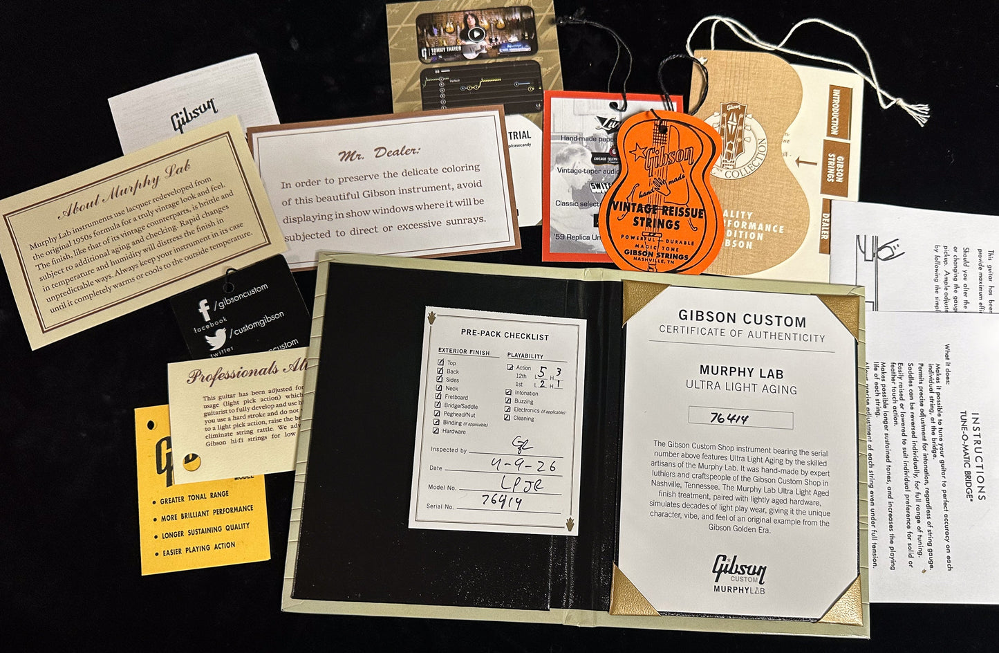 Gibson Custom Shop 1957 Les Paul Junior Single Cut Reissue Murphy Lab Ultra Light Aged TV Yellow (414)