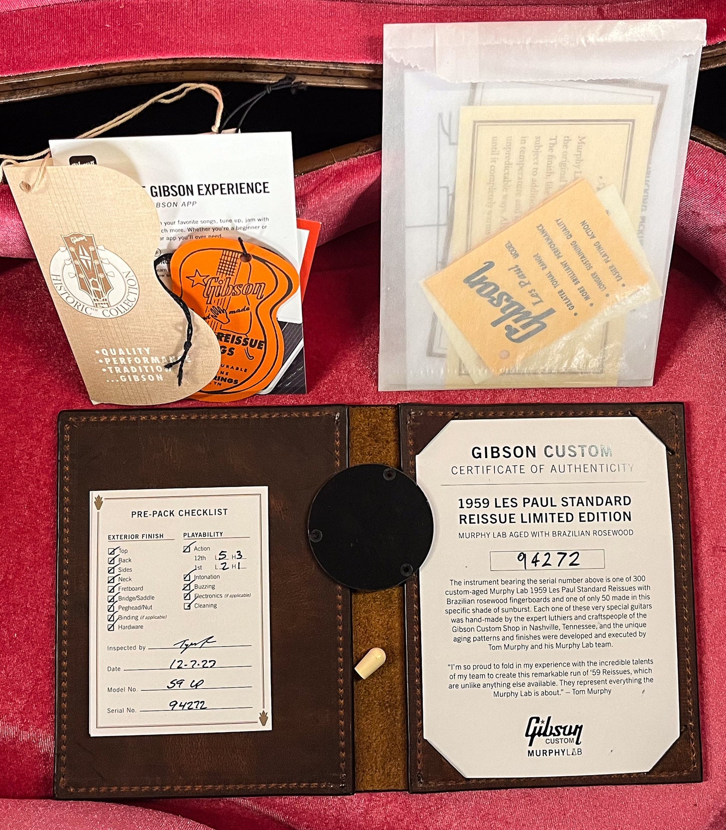 Gibson Custom Shop 1959 Les Paul Standard Brazilian Rosewood Tom's Dark Burst Murphy Lab Aged (272)