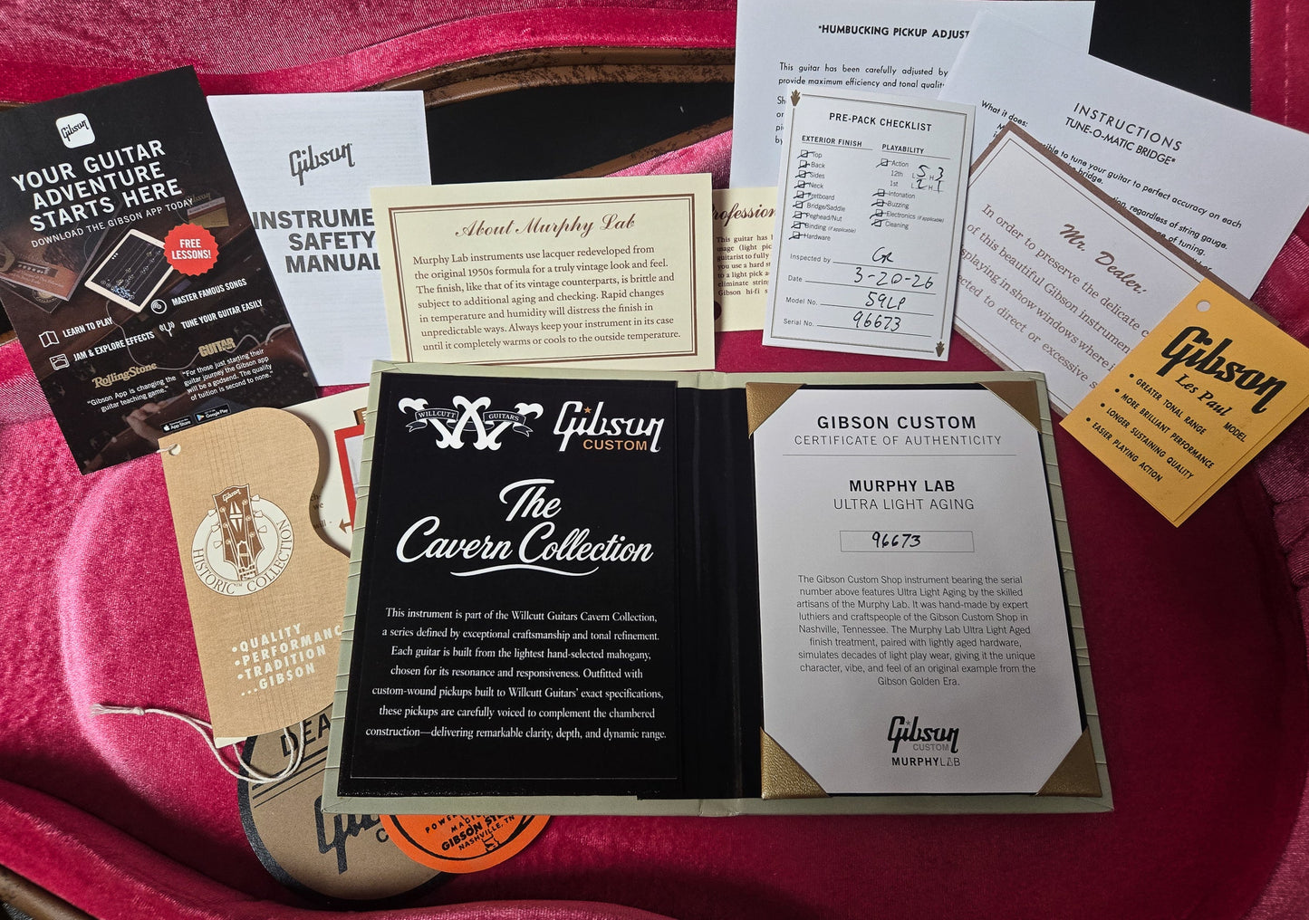 Gibson Custom Shop Willcutt Cavern Collection 1959 Les Paul Standard Reissue Murphy Lab Ultra Light Aged Slow Iced Tea Fade Chambered (673)