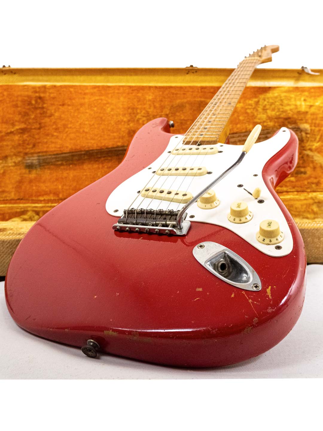 SOLD - Vintage Fender Stratocaster – Dakota Red Refinish - USA 1957