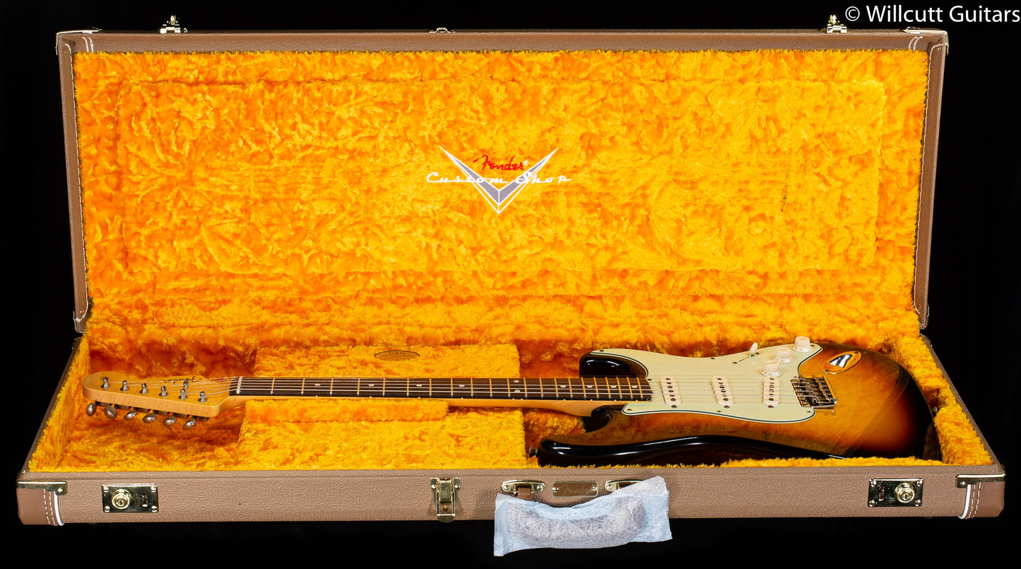 Fender Custom Shop Masterbuilt Chris Fleming 1959 Strat Journeyman Relic 3-Tone Sunburst Brazilian Rosewood