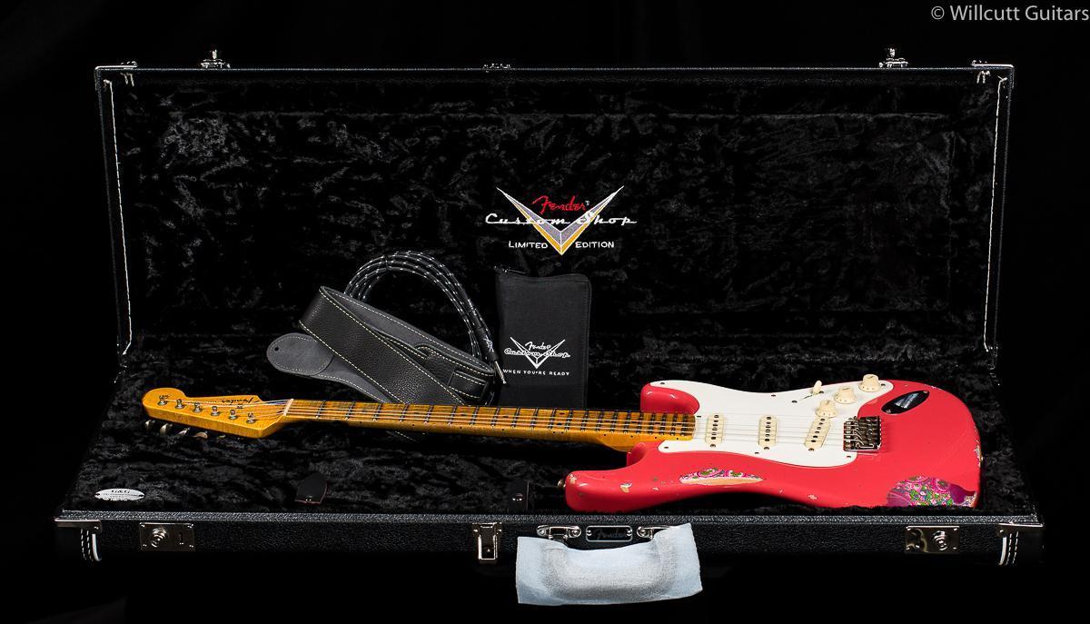 Fender Custom Shop 1957 Strat Heavy Relic Fiesta Red over Pink Paisley