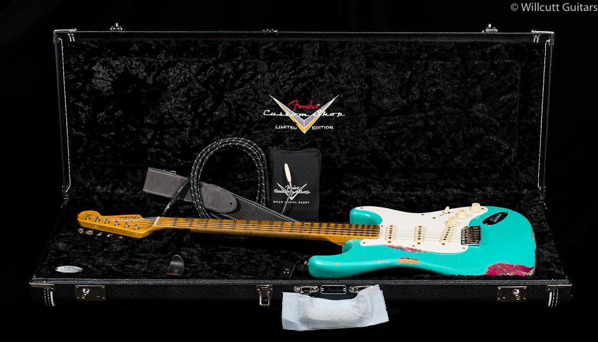 Fender Custom Shop 1957 Strat Heavy Relic Seafoam Green over Pink Paisley