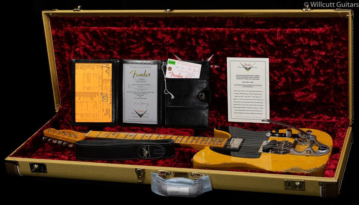 Fender Custom Shop 2019 LTD '50s Vibra Tele Heavy Relic Aged Butterscotch Blonde (467)