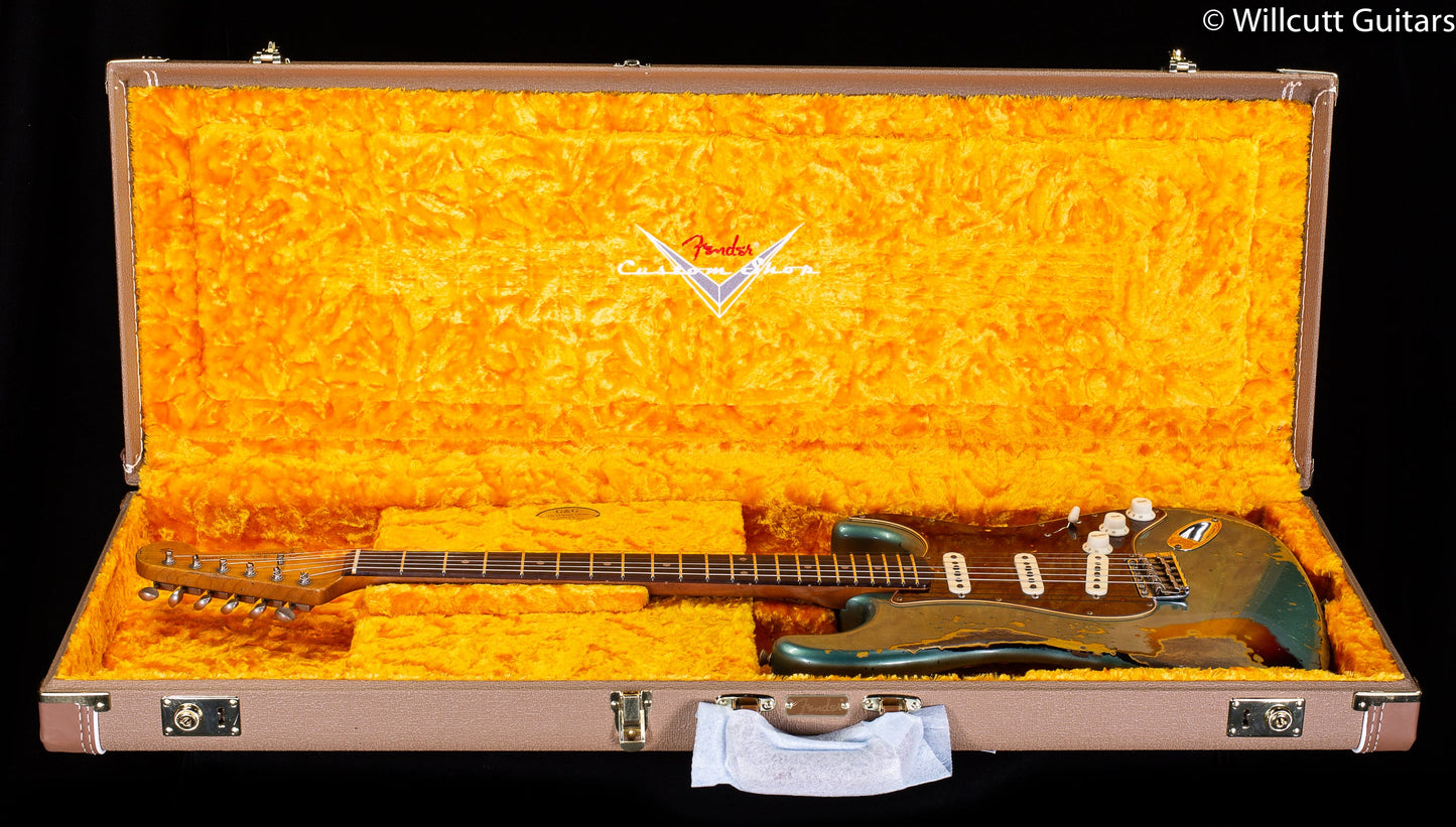 Fender Custom Shop LTD Roasted 1961 Strat Heavy Relic Sherwood Green Metallic/3 Color Sunburst