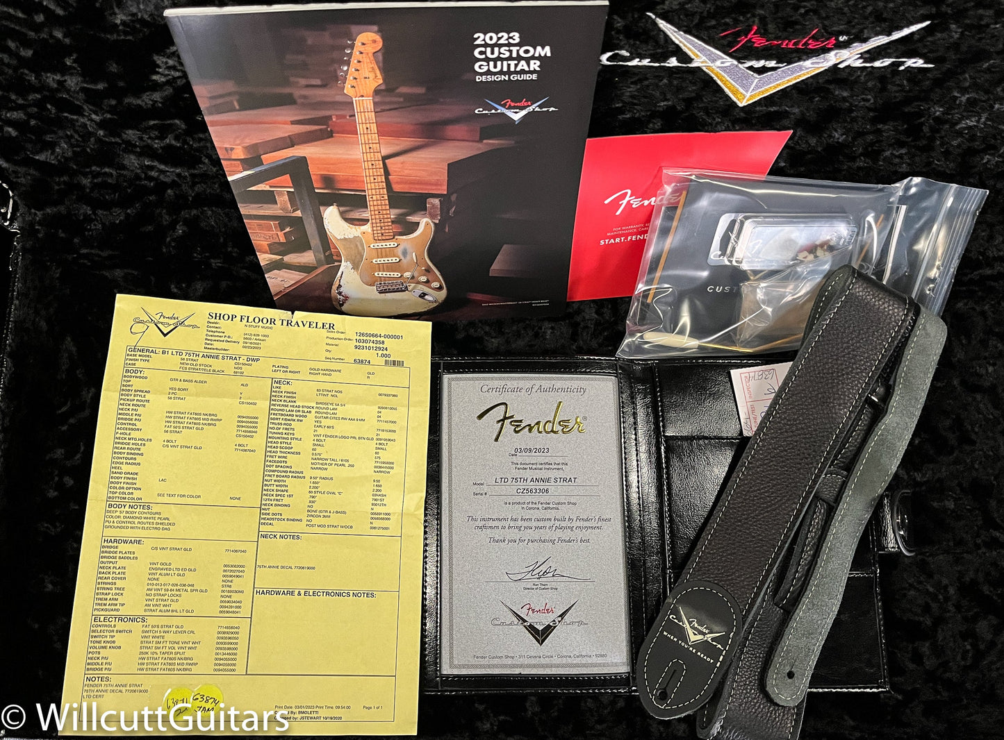 Fender Custom Shop Limited Edition 75th Anniversary Stratocaster NOS Diamond White Pearl (306)