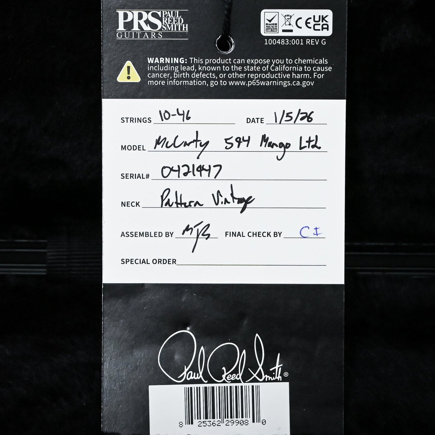 PRS McCarty 594 Mango Top Limited Edition- Solar Flare 2026 (0421947)