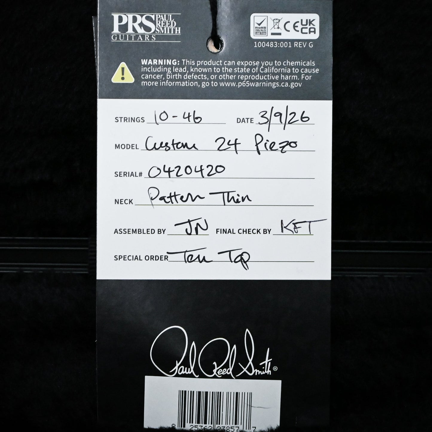 PRS Custom 24 Piezo w/ 10-Top & DMO Pickups Electric Guitar- Aurora Borealis 2026 (0420420)