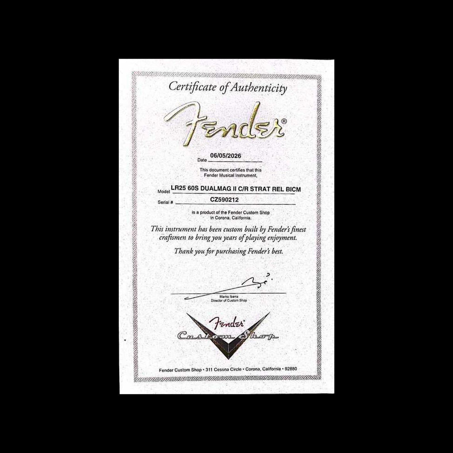Fender Custom Shop Limited Edition 60's Dual Mag II Compound Radius Stratocaster Relic - Blue Ice Metallic