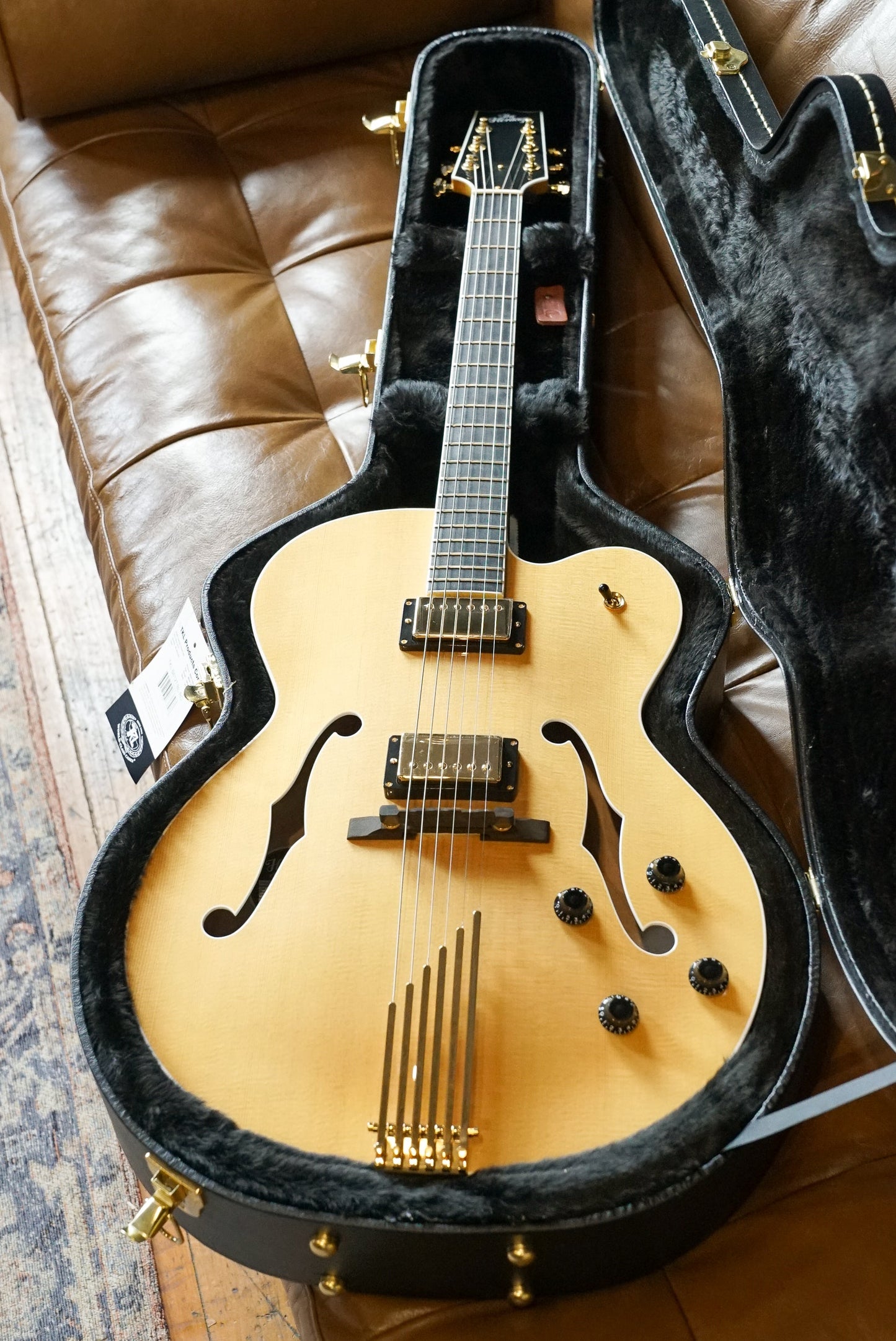 Heritage Standard Eagle Classic Hollow Electric Guitar w/ Hard Case - Antique Natural