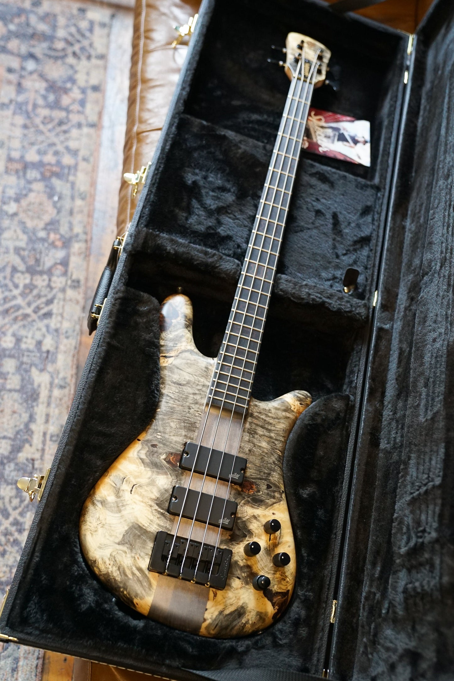 Spector USA Custom NS Bass - Buckeye Burl, 4-String w/ Aguilar Pickups