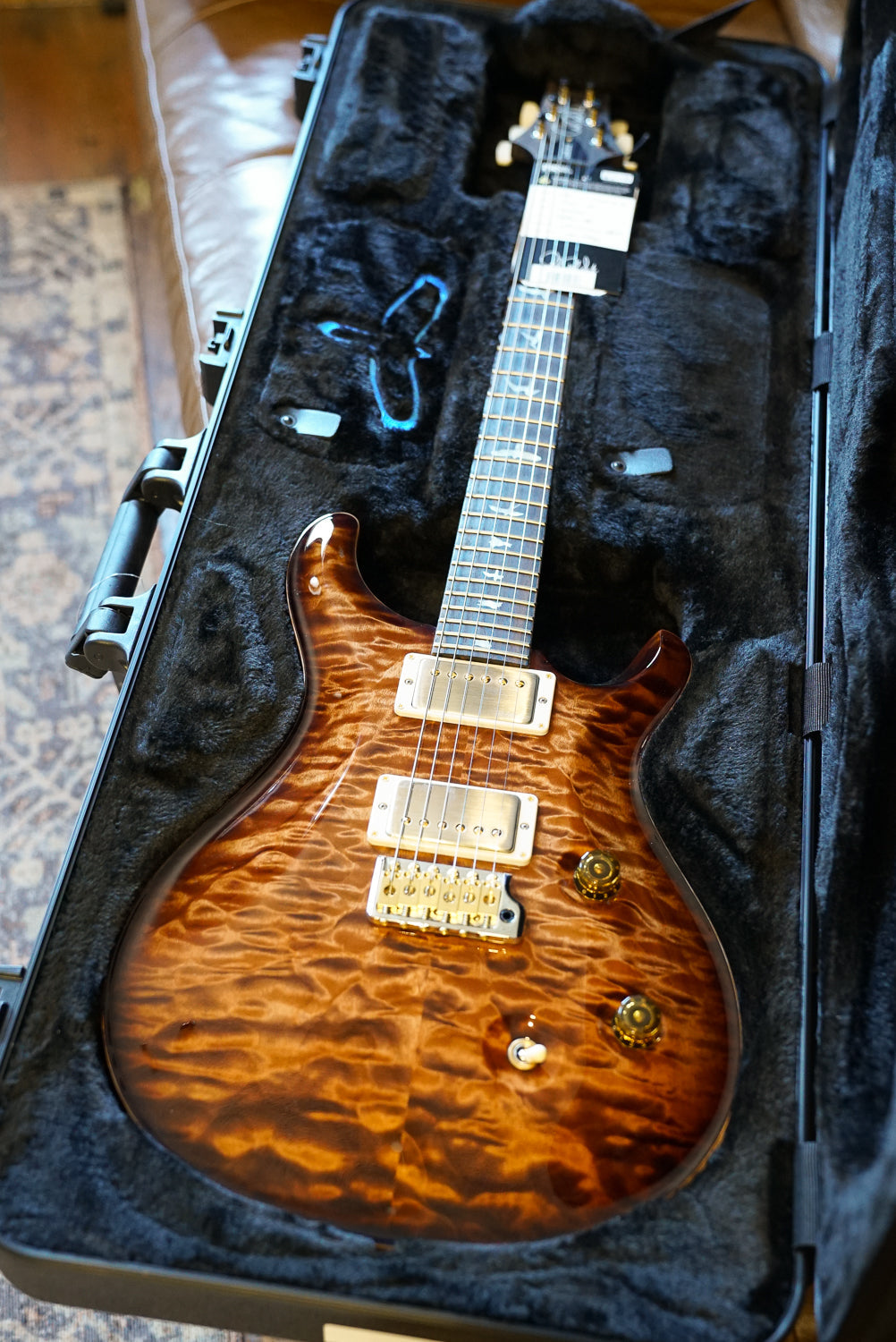 PRS Wood Library Custom 24, Quilt Maple 10 Top / East Indian Rosewood Neck - Copperhead Burst