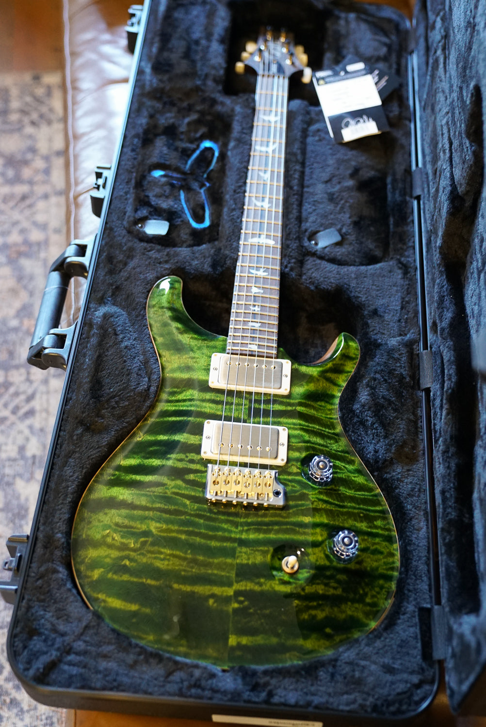 PRS Wood Library Custom 24, Quilt Maple 10 Top / East Indian Rosewood Neck - Jade