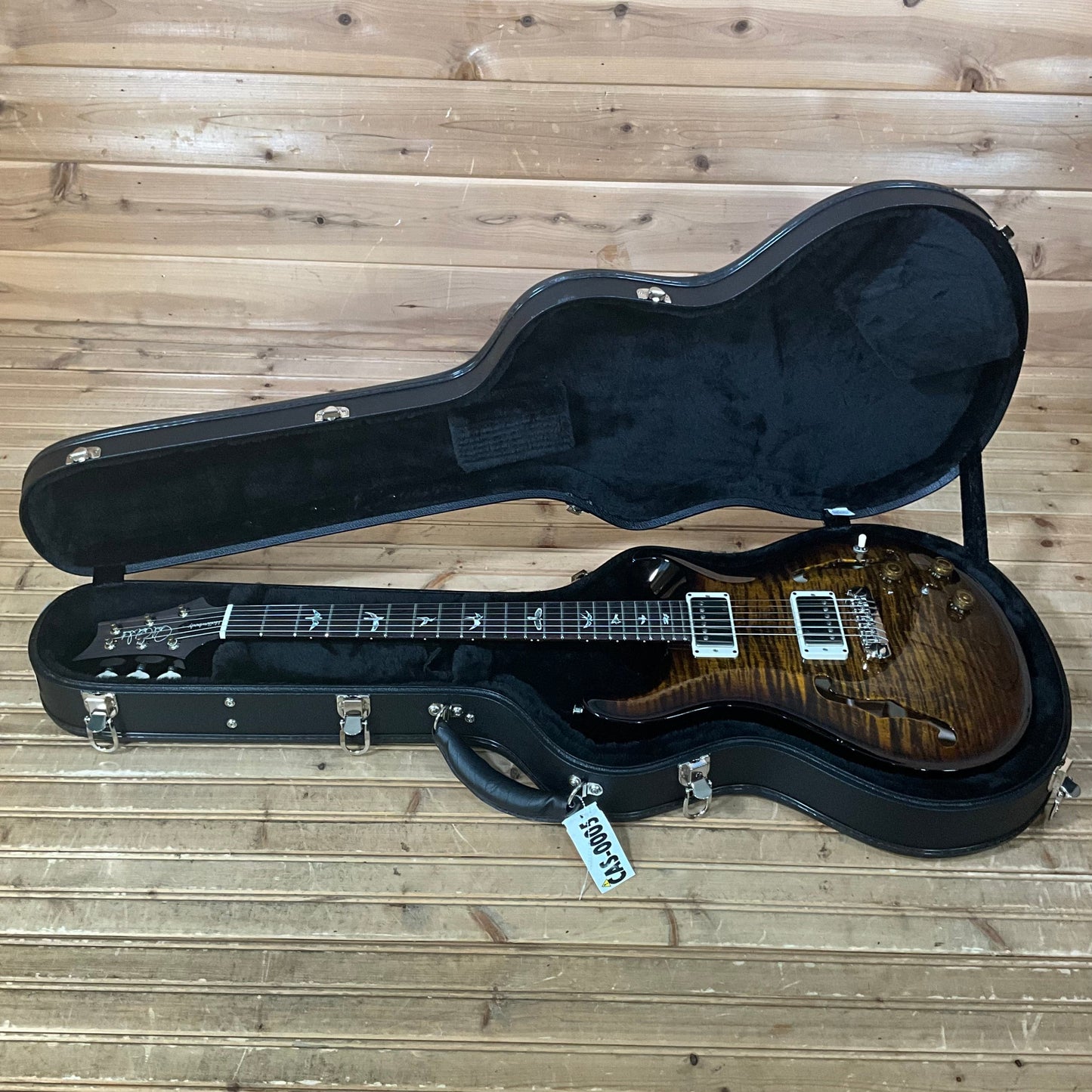 PRS 2024 Hollowbody II Piezo Electric Guitar - Black Gold Wrap Around Burst