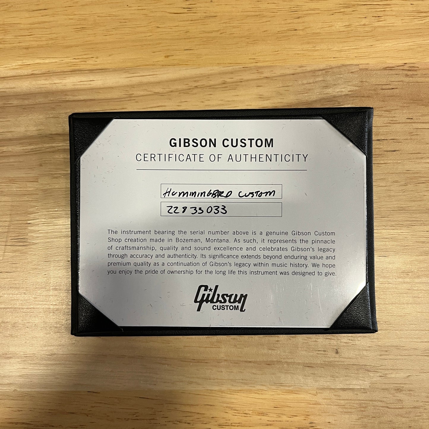 Gibson Hummingbird Custom Koa - Antique Natural