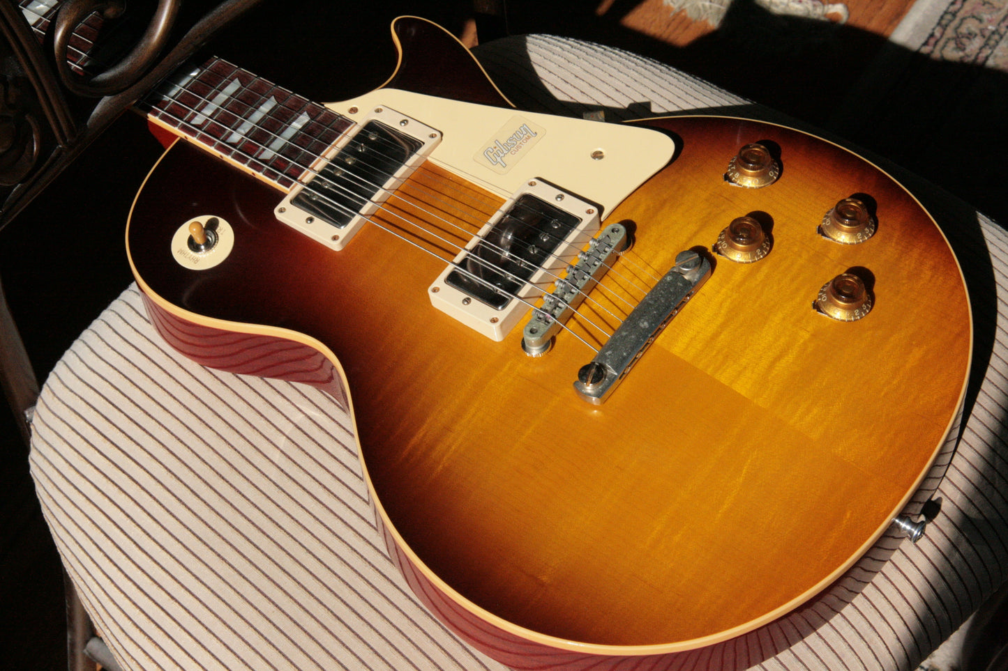 7.7 lbs! 2018 Gibson 1958 Les Paul Historic Reissue! R8 58 Dark Bourbon Fade Custom Shop TH Specs