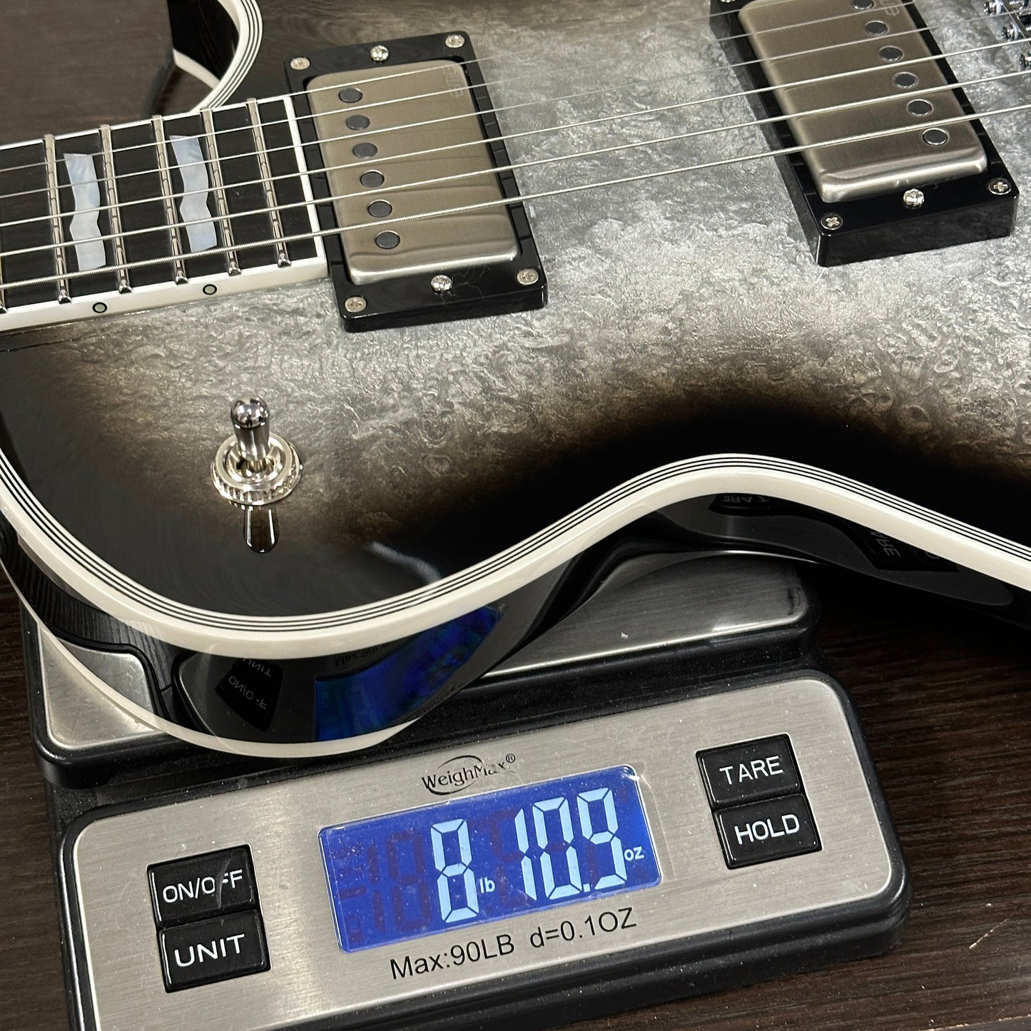 ESP Original Series Eclipse Custom Silver Liquid Metal Burst w/case E5231252