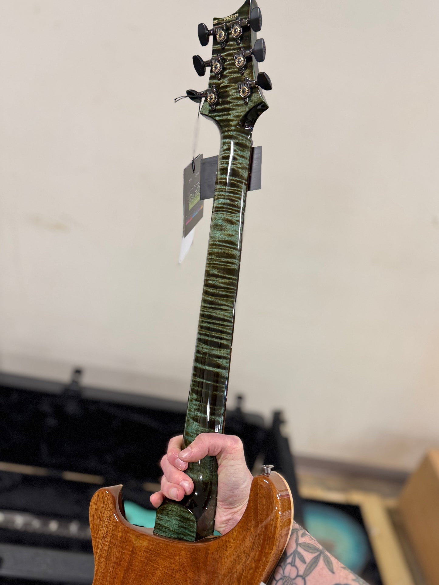 PRS Wood Library Custom 24-08, Moss Green w/ Flame Maple Neck