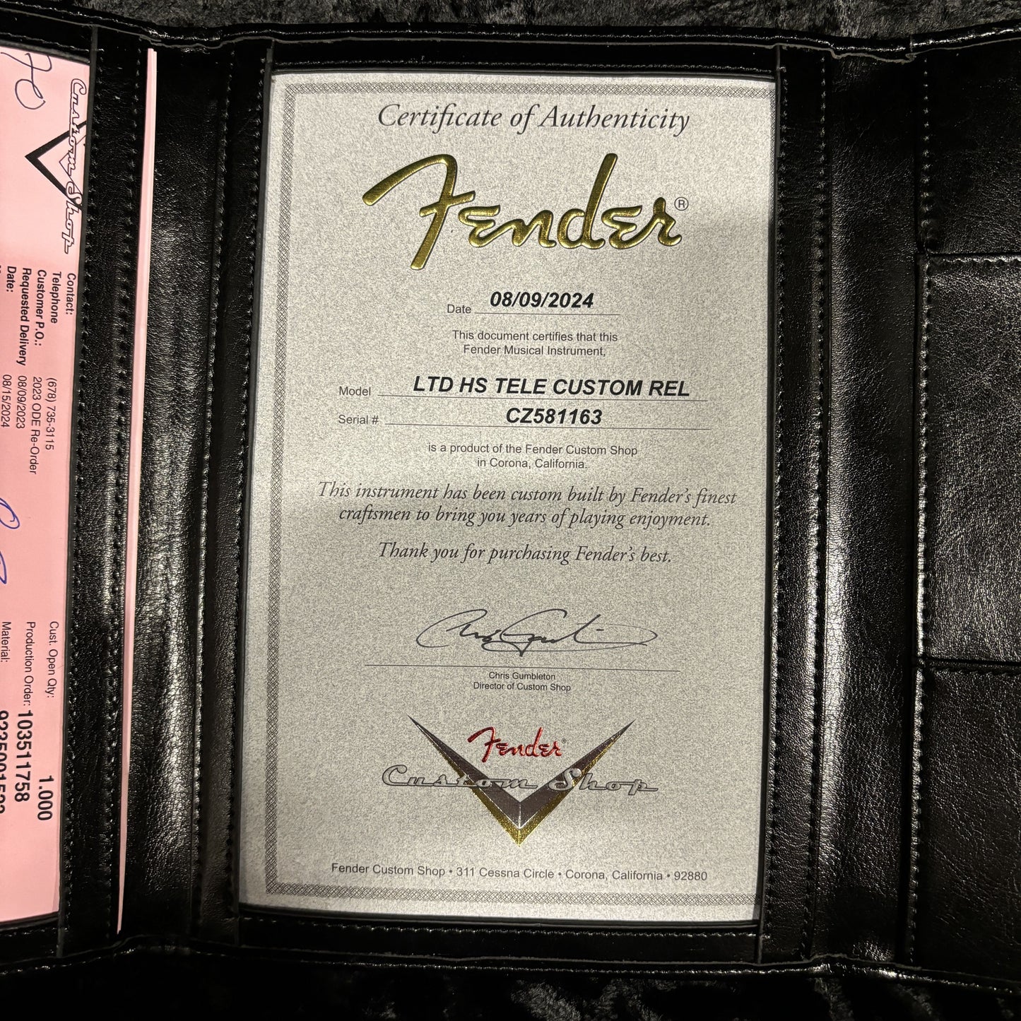 Fender Custom Shop Limited HS Telecaster Custom Relic - Aged Charcoal Frost Metallic