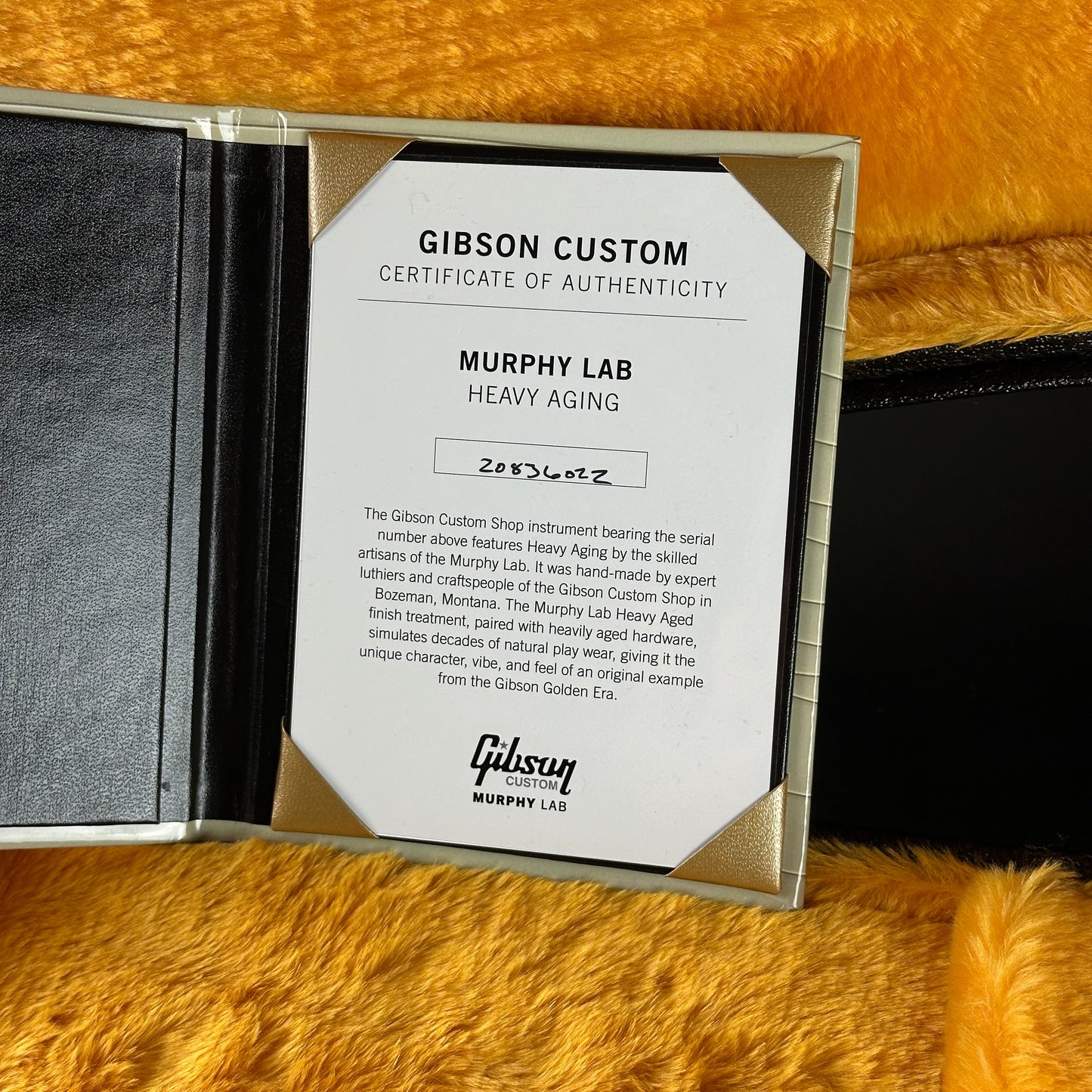 Gibson Custom Shop Dealer Select 1960 Hummingbird Ebony Murphy Lab Heavy Aged w/case 20836022