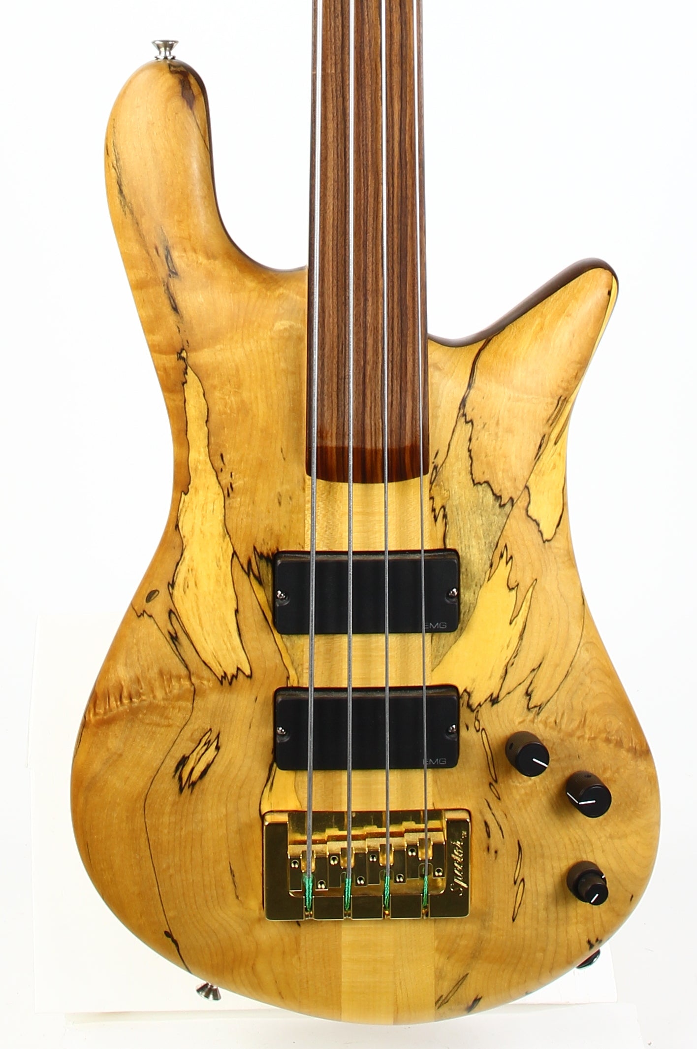 Spector USA NS-4 Bass SPALTED MAPLE | Neck-Through Fretless, Original Hard Case