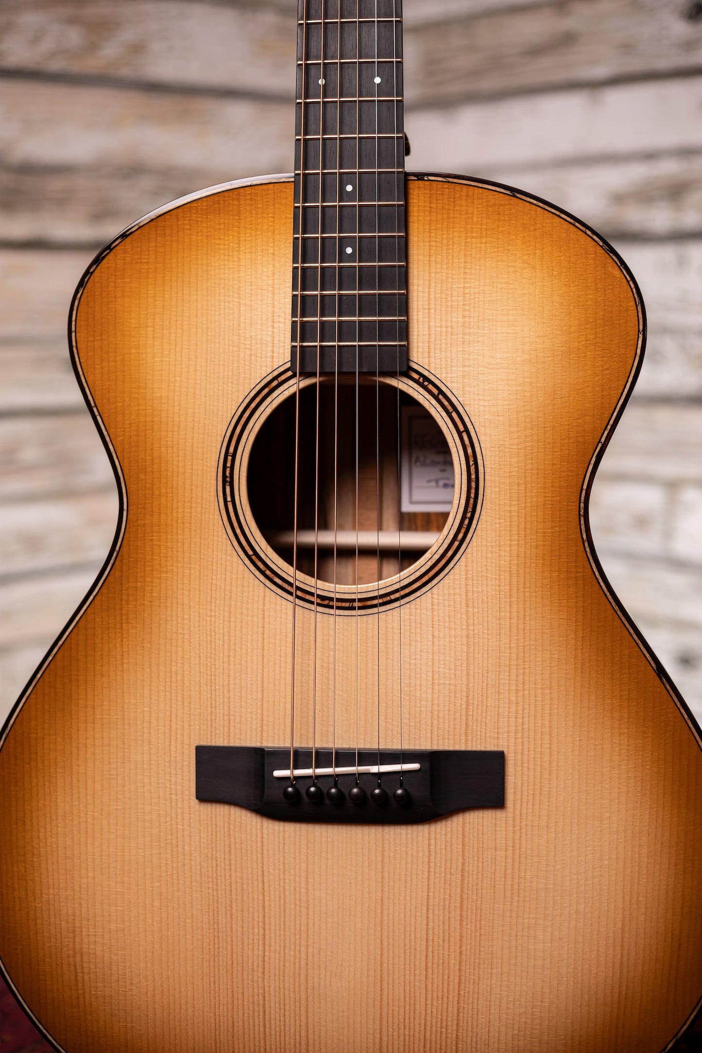 Bedell Revolution Orchestra Acoustic Guitar - Tanned Leather Burst