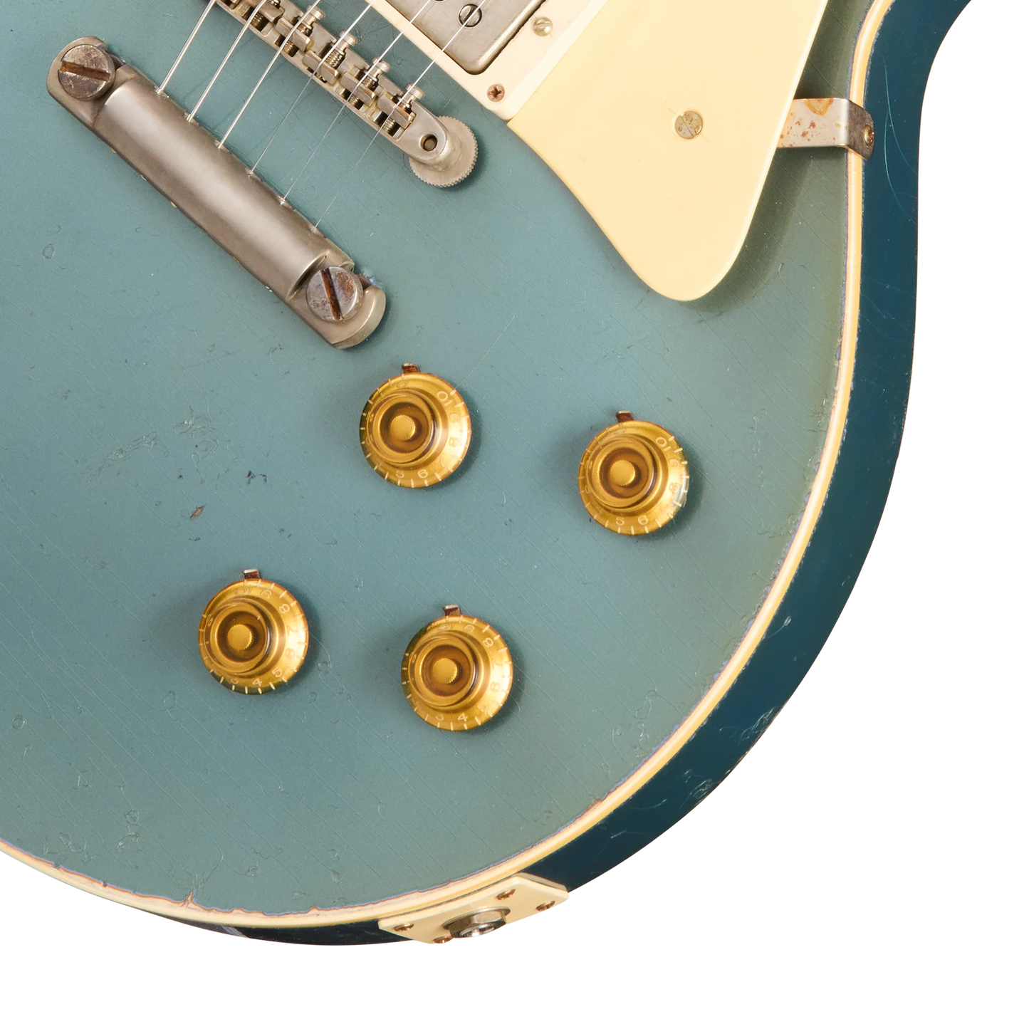 Gibson Custom 1957 Les Paul Standard Reissue, Ultra Heavy Aged, Pelham Blue Over Goldtop