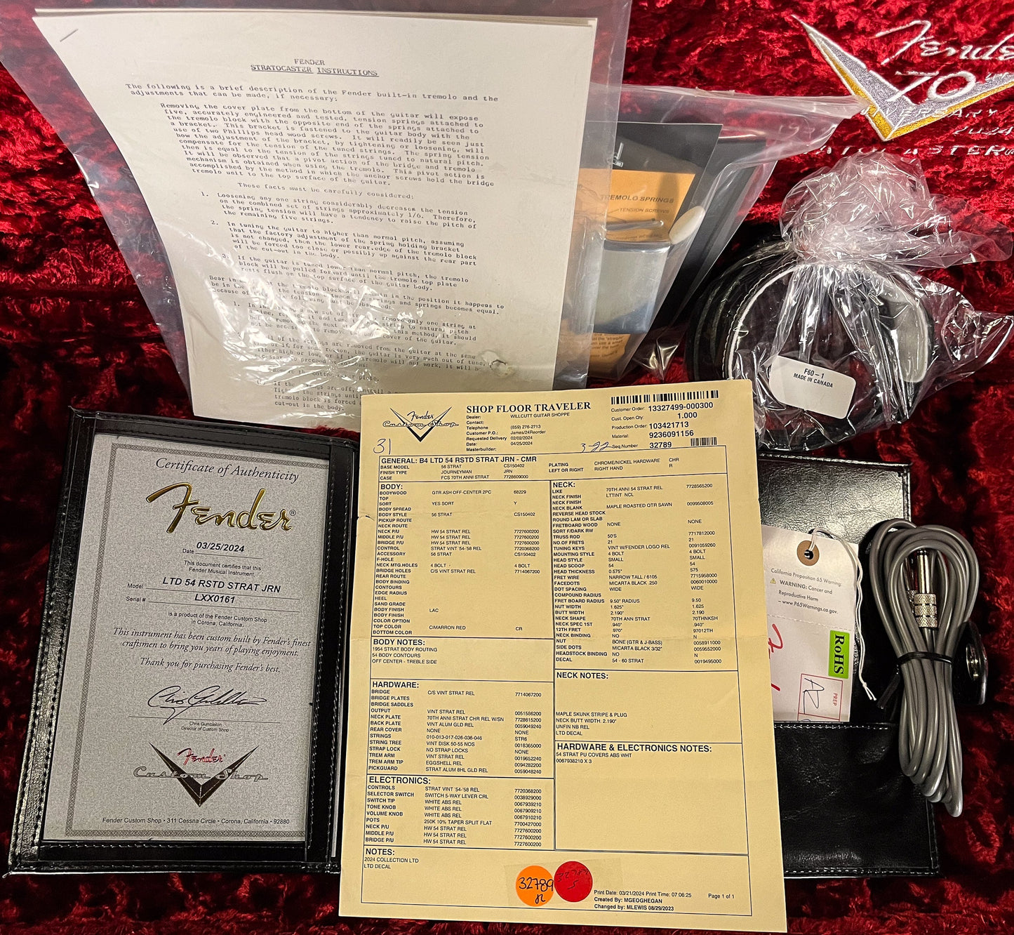 Fender Custom Shop LTD 1954 Roasted Stratocaster Journeyman Relic Cimarron Red (161)