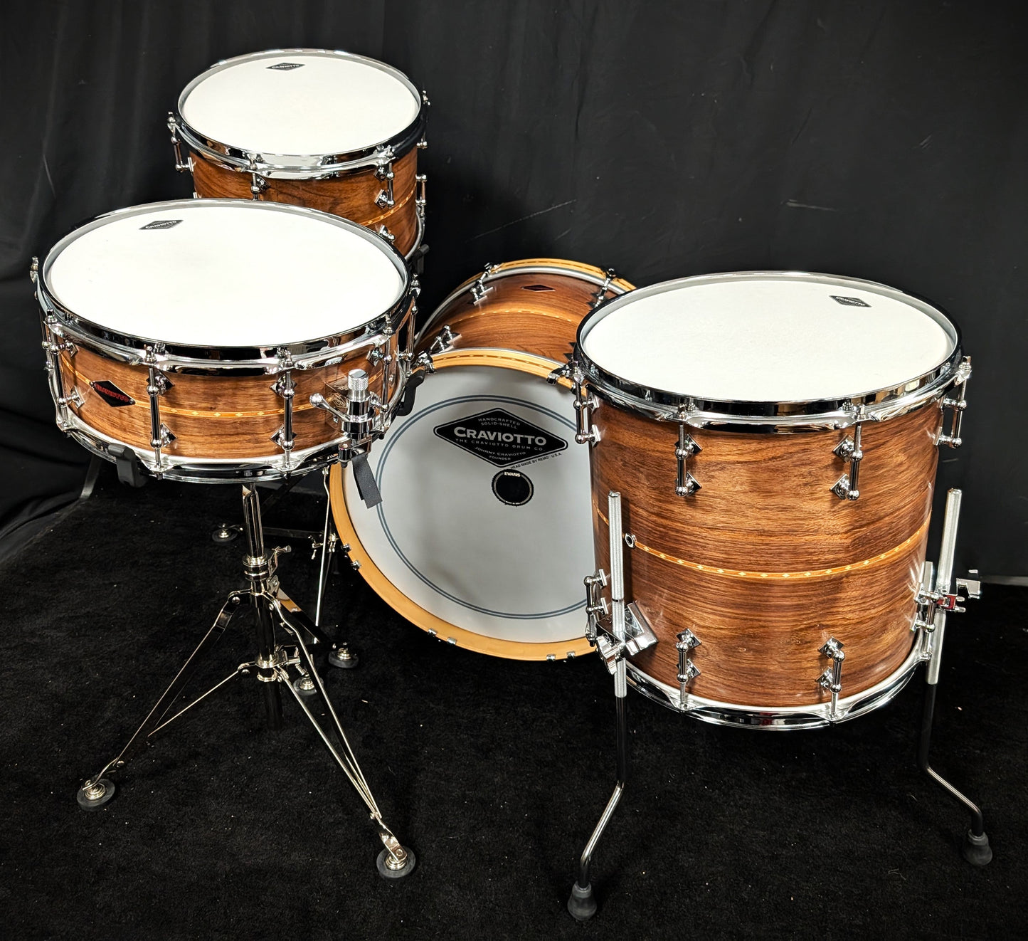 Walnut with Cherry Inlay 4 Piece Shell Pack