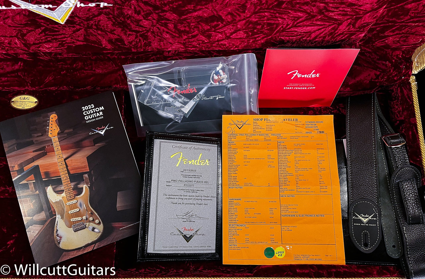 Fender Custom Shop Pino Palladino Signature Precision Bass Rosewood Fingerboard Fiesta Red over Desert Sand (377)