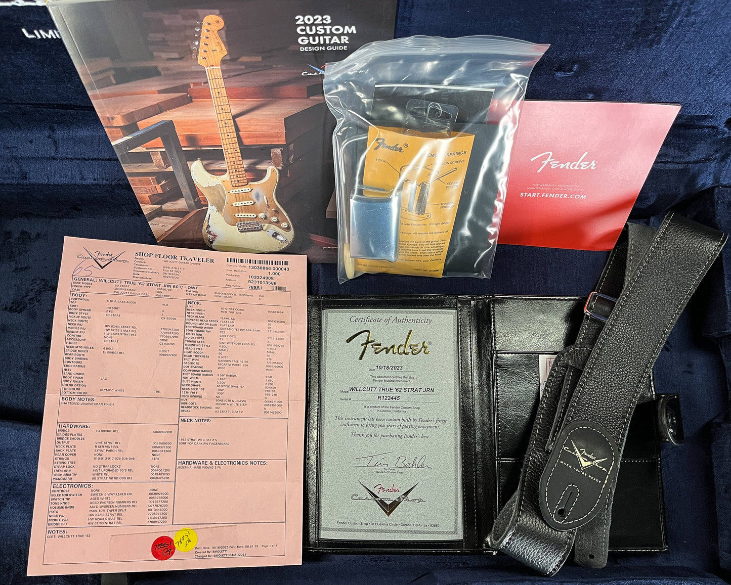 Fender Custom Shop Willcutt True '62 Stratocaster Journeyman Relic Olympic White 60s Oval C (445)
