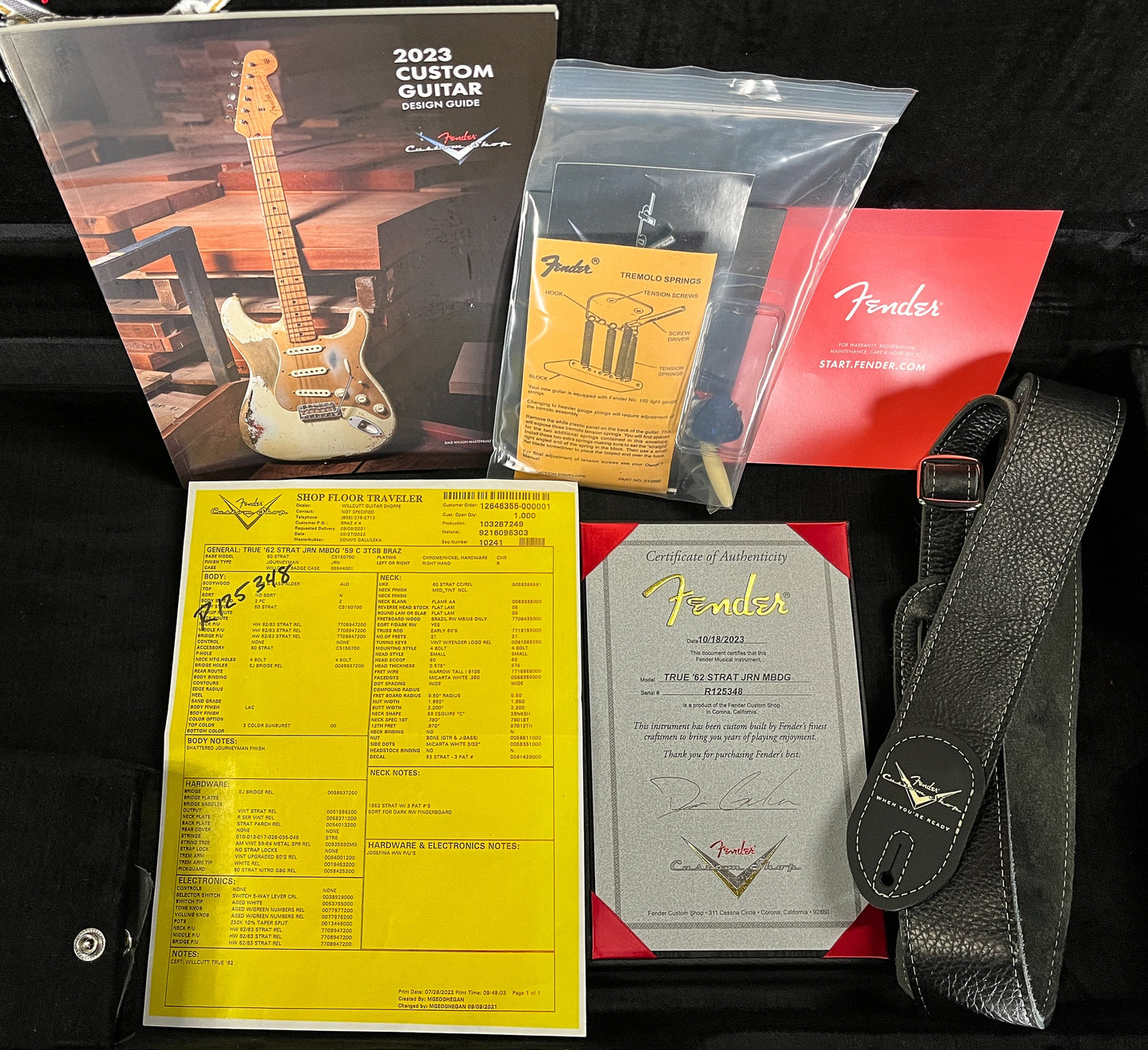 Fender Custom Shop Masterbuilt Dennis Galuzska True '62 Strat Journeyman 3-Tone Sunburst Brazilian 59 C (348)