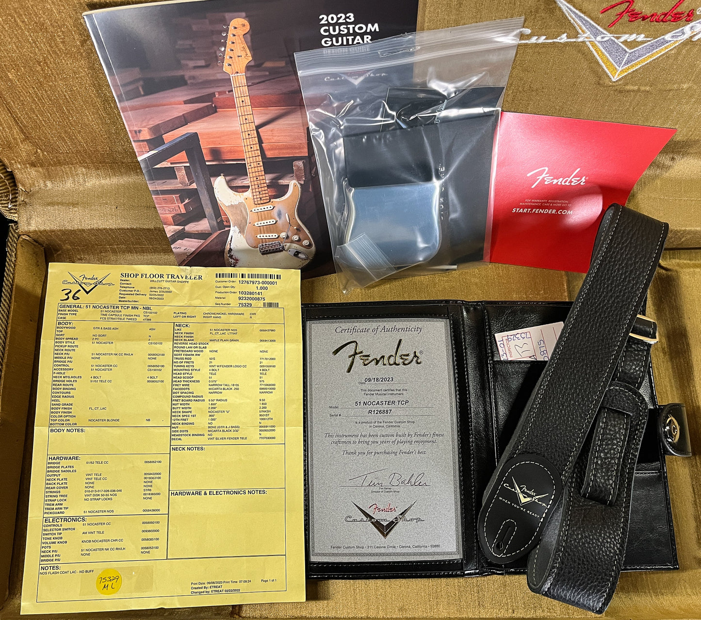 Fender Custom Shop 1951 Nocaster Time Capsule Finish Nocaster Blonde (887)
