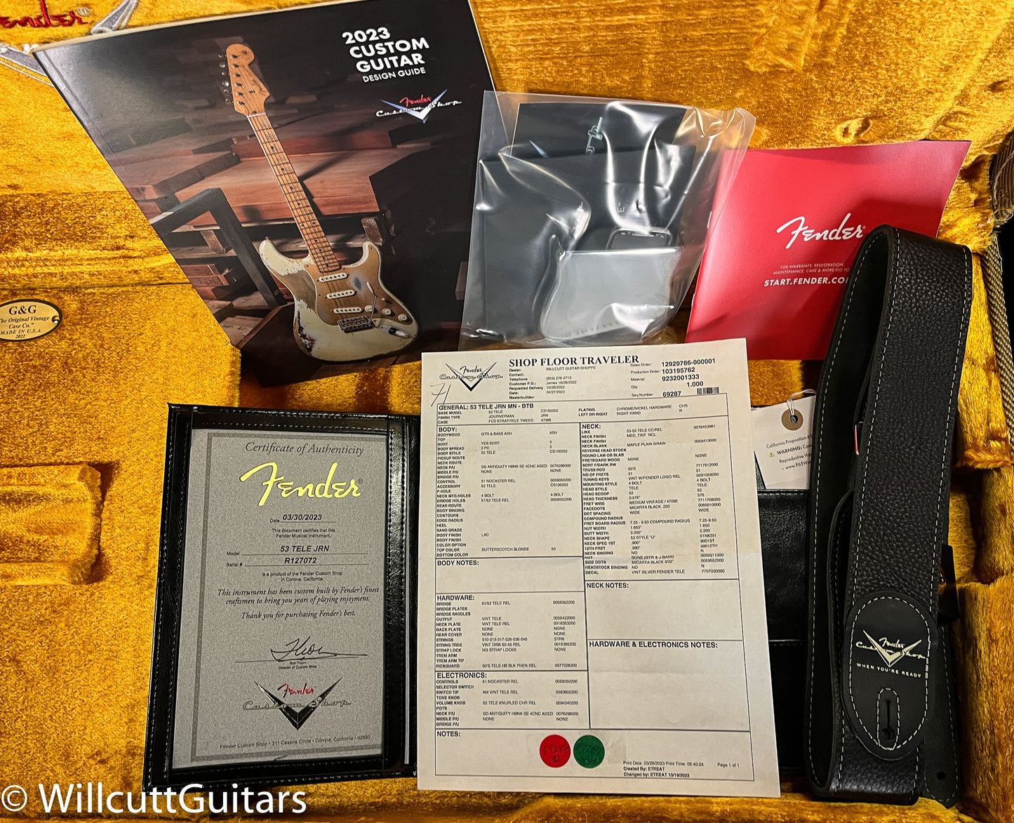 Fender Custom Shop 1953 Telecaster HS Journeyman Relic Butterscotch Blonde (072)