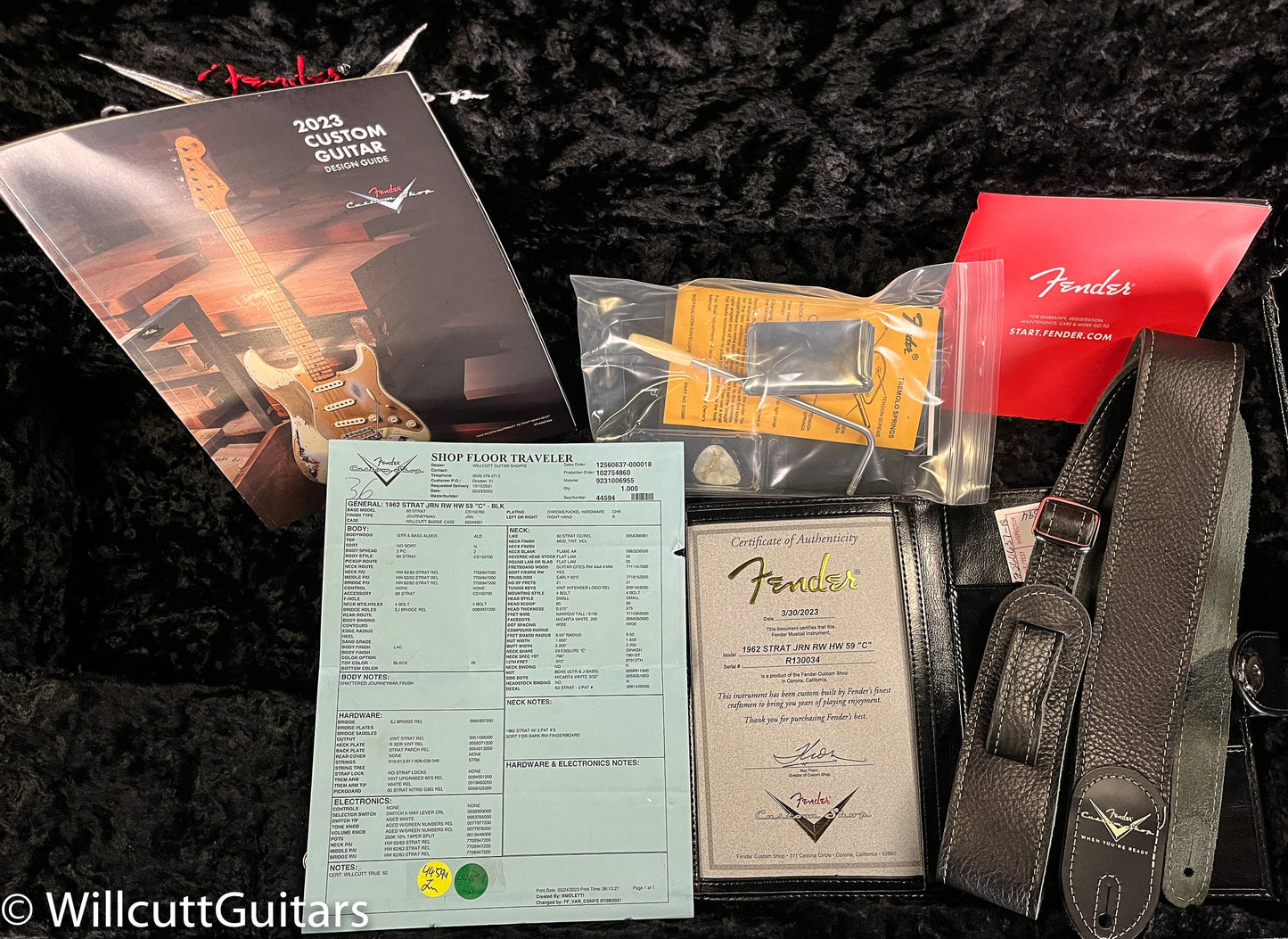 Fender Custom Shop Willcutt True '62 Stratocaster Black '59 C (034)
