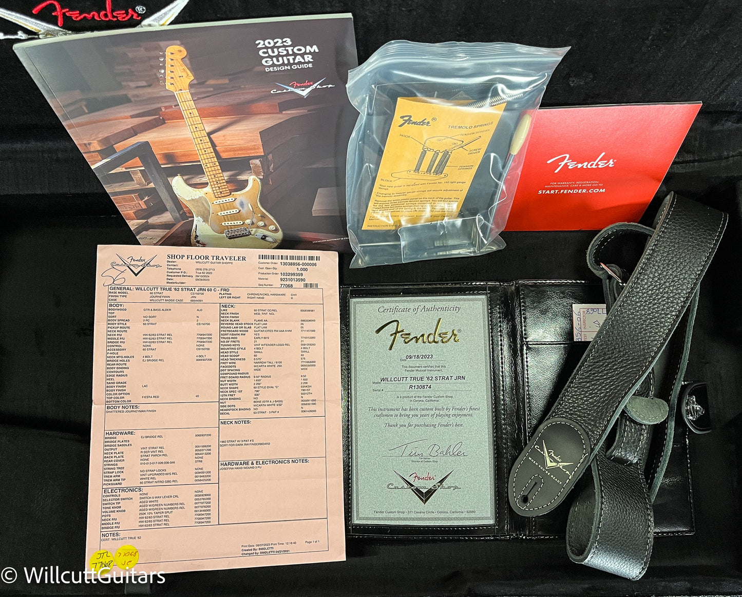 Fender Custom Shop Willcutt True '62 Stratocaster Journeyman Relic Fiesta Red 60s Oval C (874)