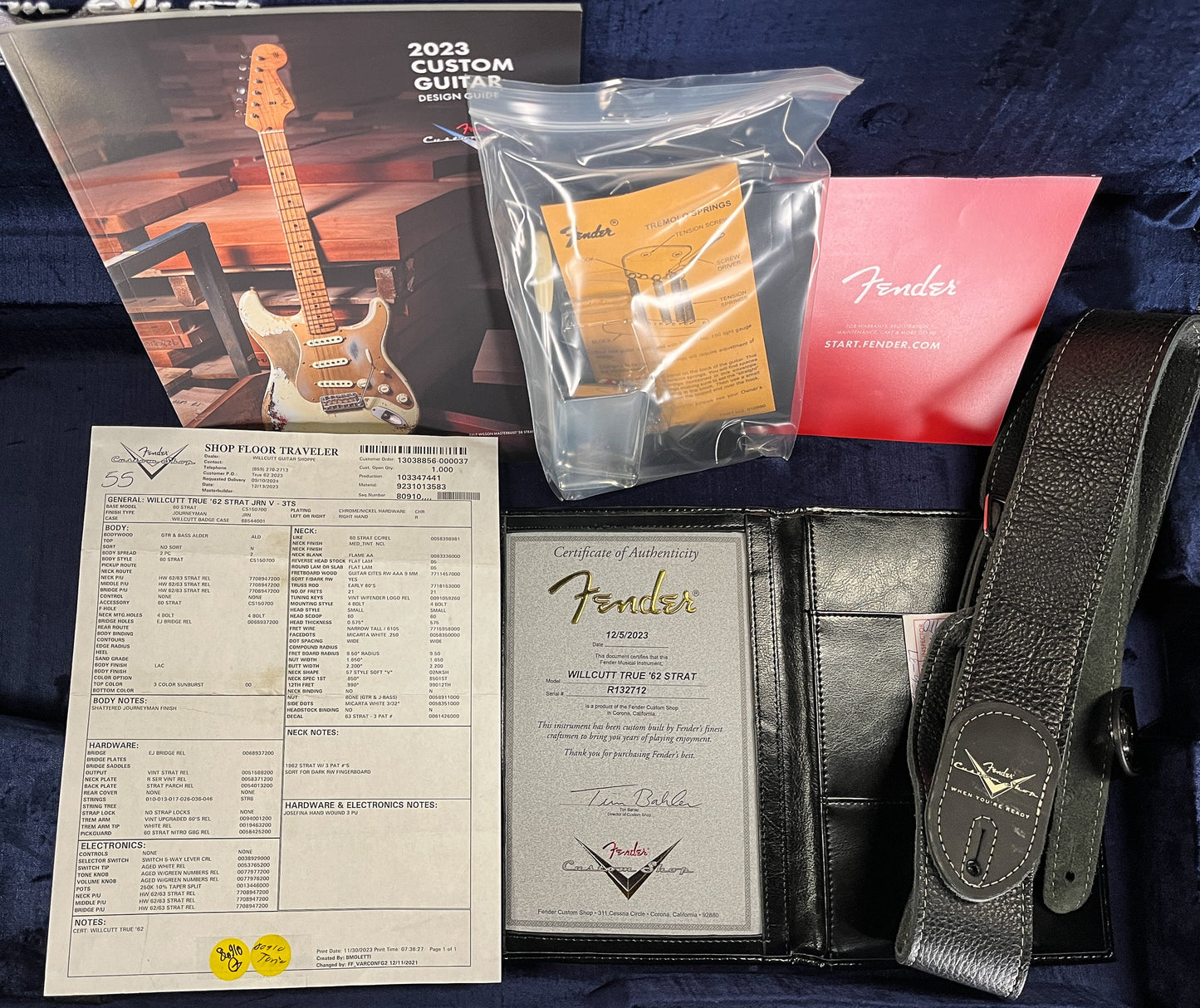 Fender Custom Shop Willcutt True '62 Stratocaster Journeyman Relic 3-Tone Sunburst Josephina Handwound 57 Soft V (712)