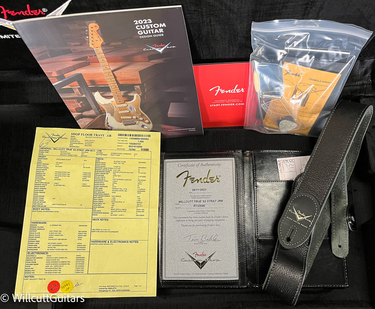 Fender Custom Shop Willcutt True '62 Stratocaster Journeyman Relic Lake Placid Blue '60 Oval C (040)