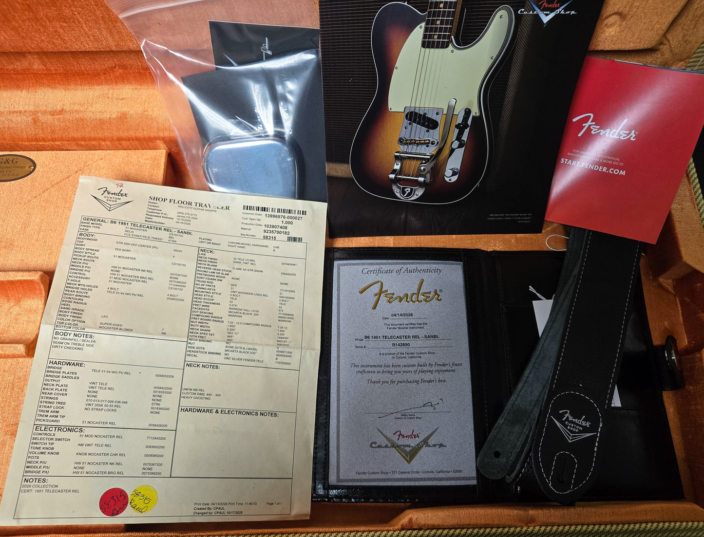 Fender Custom Shop 1951 Telecaster Relic Super Aged Nocaster Blonde (890)