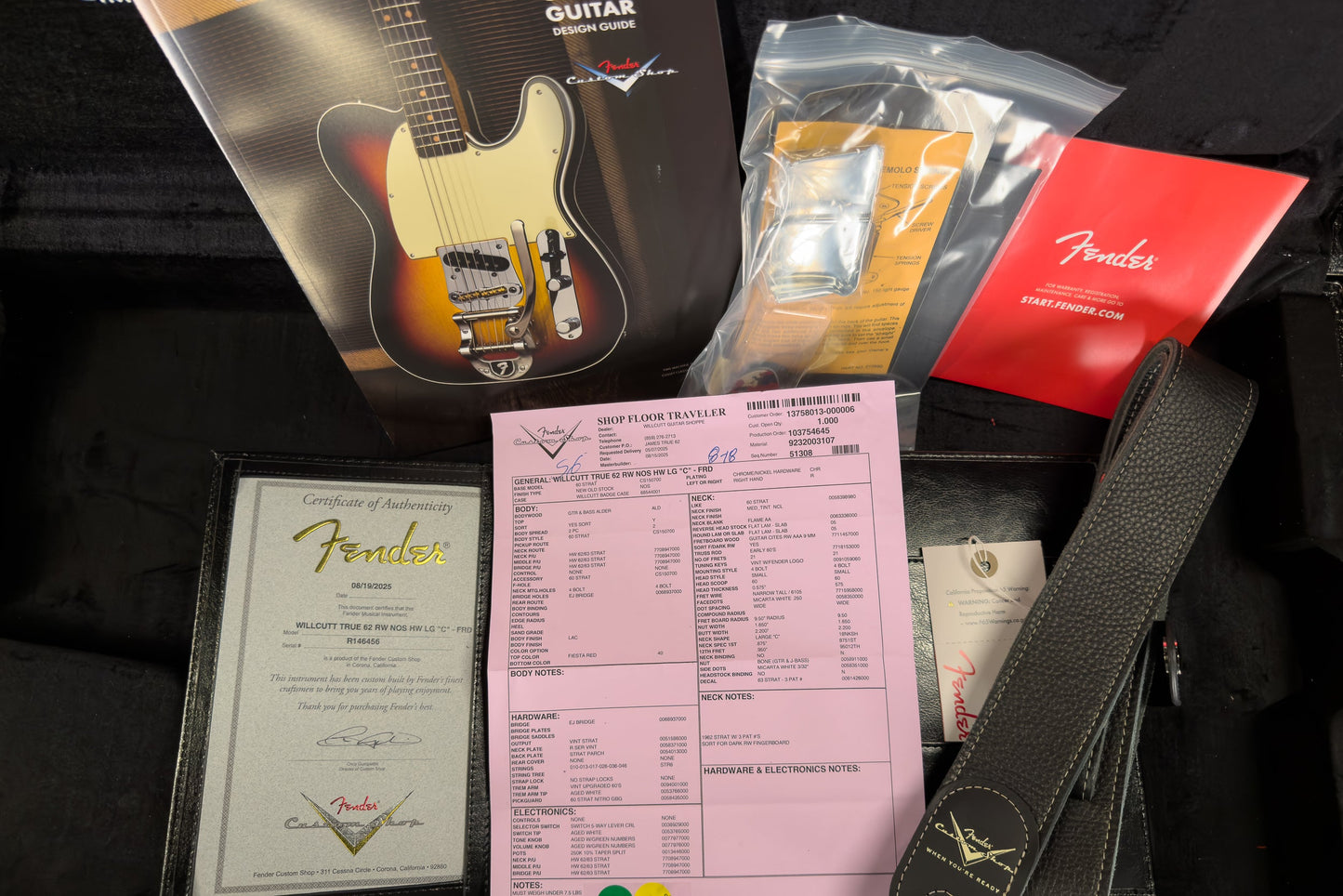 Fender Custom Shop Willcutt True '62 Stratocaster NOS Fiesta Red Large "C" (456)